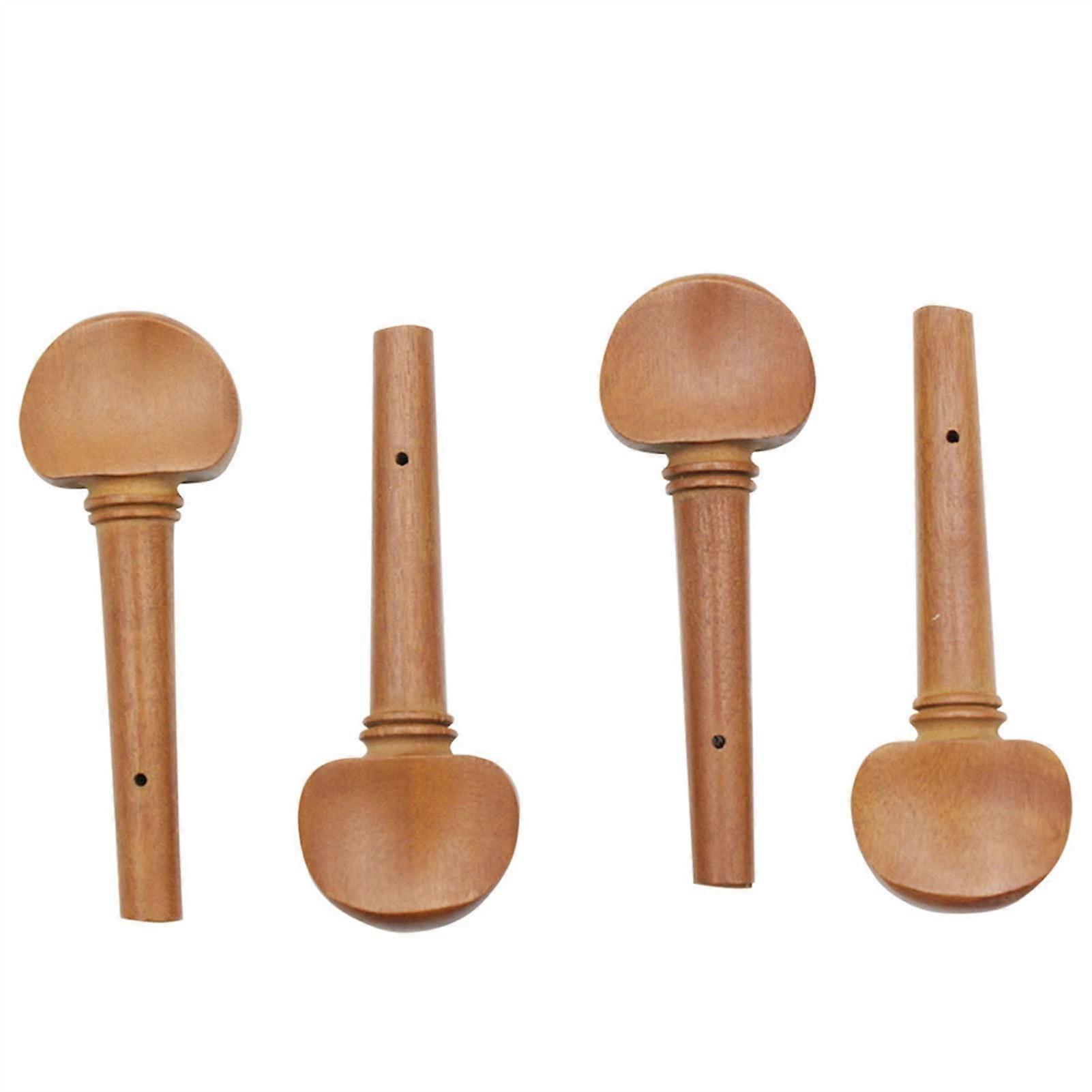 4 pieces Violin Tuning Pegs Endpin Jujube Wood 4/4 Violin Tuning Peg Replacement Parts Violin Parts