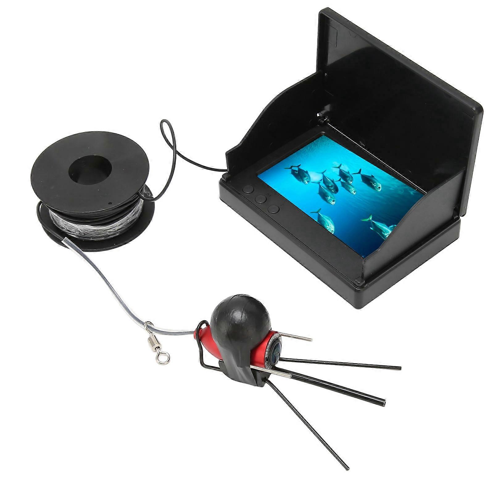 4.3インチTNHD水中釣りカメラIP68耐水性魚群探知機、釣り用12ライト付き