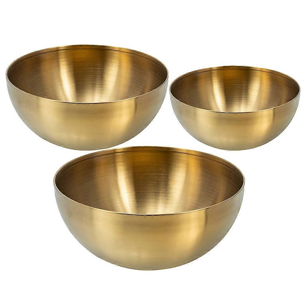 3pcs Stainless Steel Mixing Bowls for Noodles, Salads & Kitchen Storage – Space Saving Design for Home, Restaurant & Bakery Use