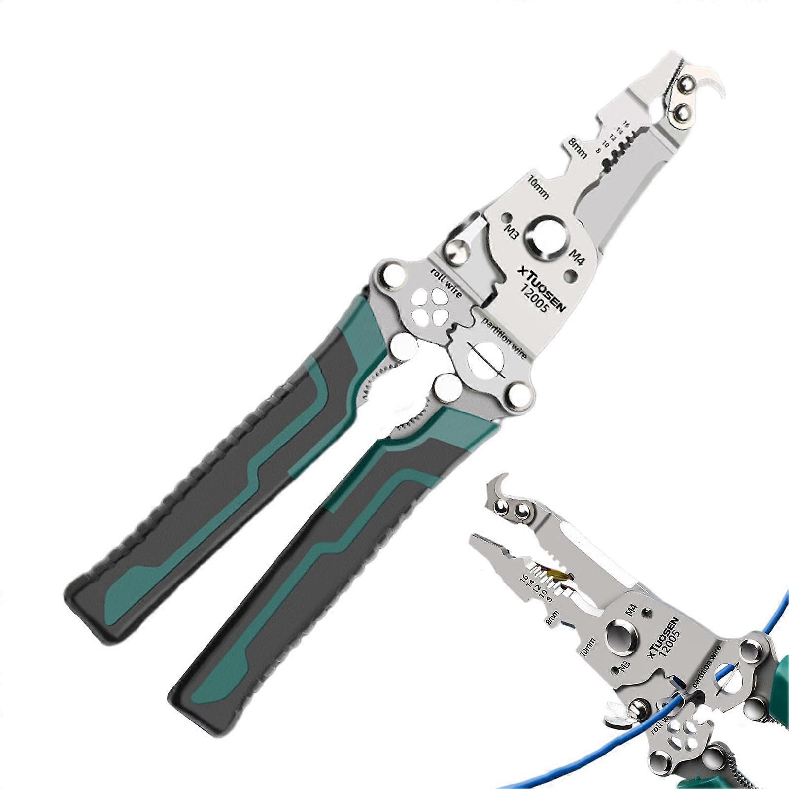 Wire stripper, foldable cable crimper, userfriendly grip, electrical tools for circuit installation, circuit installation