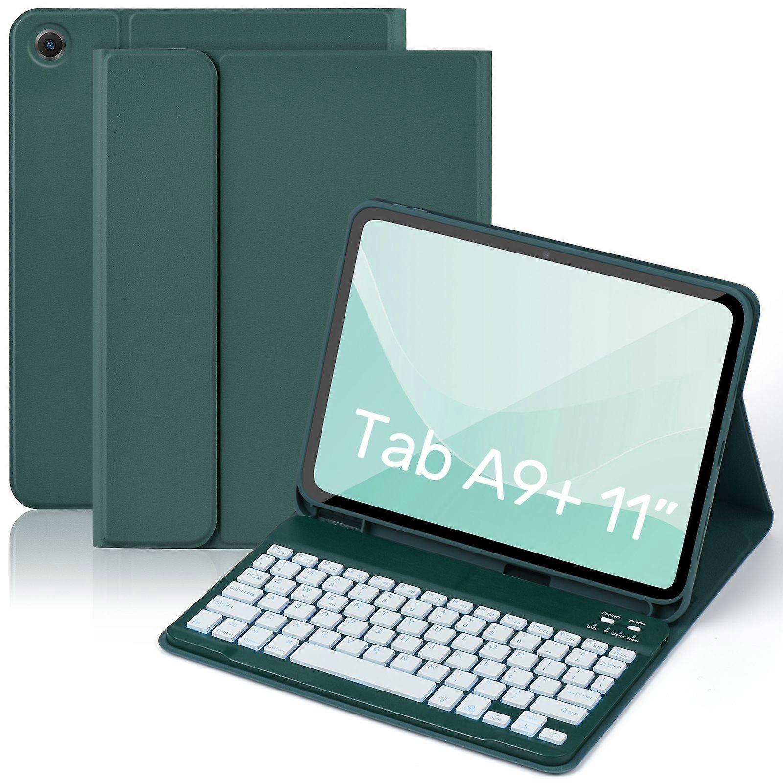 Detachable RGB Backlit Keyboard For Samsung Galaxy Tab A9+(Plus) SM-X210/ X216/ X218 with Leather Tablet Case