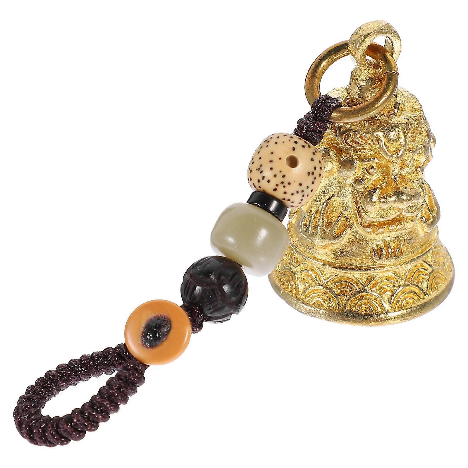 Vintage Brass Keyholder Pendant with Lion Head and Rope Design – Handmade Crafted Decor for Bags and Keys, Fine Texture and Unique Style