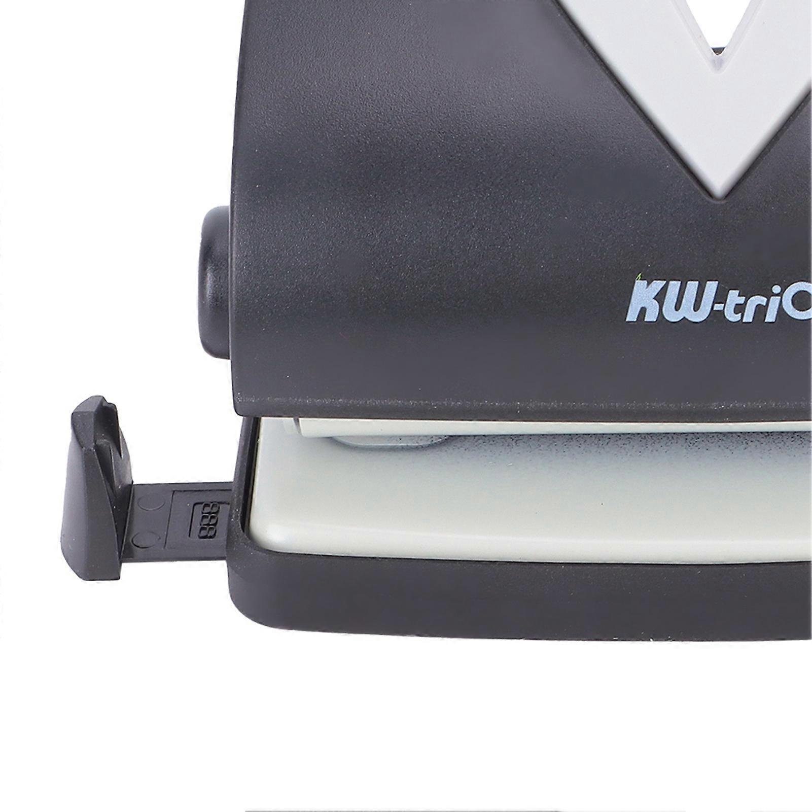 Hole Punch Small Plastic Adjustable Positioning Punching Machine for Stationery BindingBlack