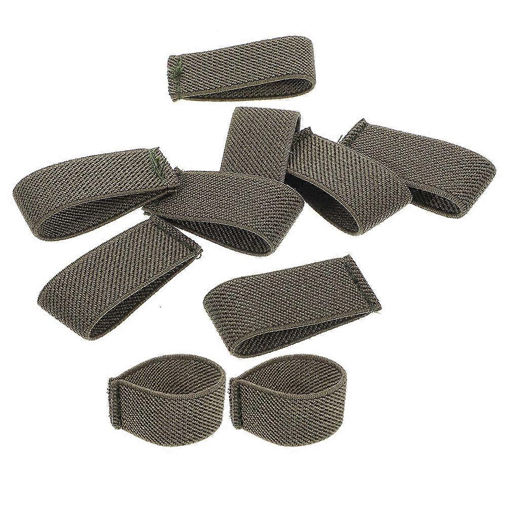 WORGEOUS 10 Pcs Elastic Belt Keepers for Wide Belts Strap Holder Organizer with Belt Loop Utility Stays Webbing Retainer Band