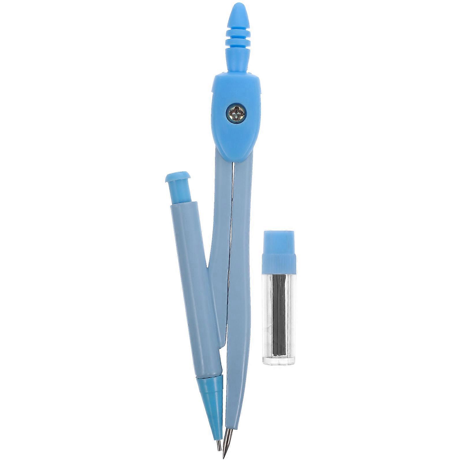 Blue Metal Compasses for Geometry with High Precision and Smooth Operation Ideal for Home Use Portable Compact Size