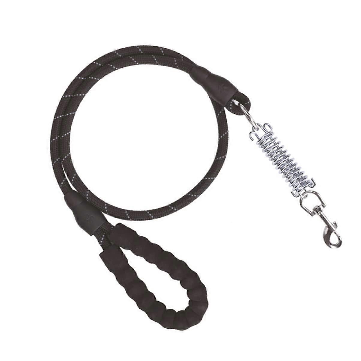 Dog Lead Cable Muzzle Chain Puppy Harness Strap For Hiking Retractable Black
