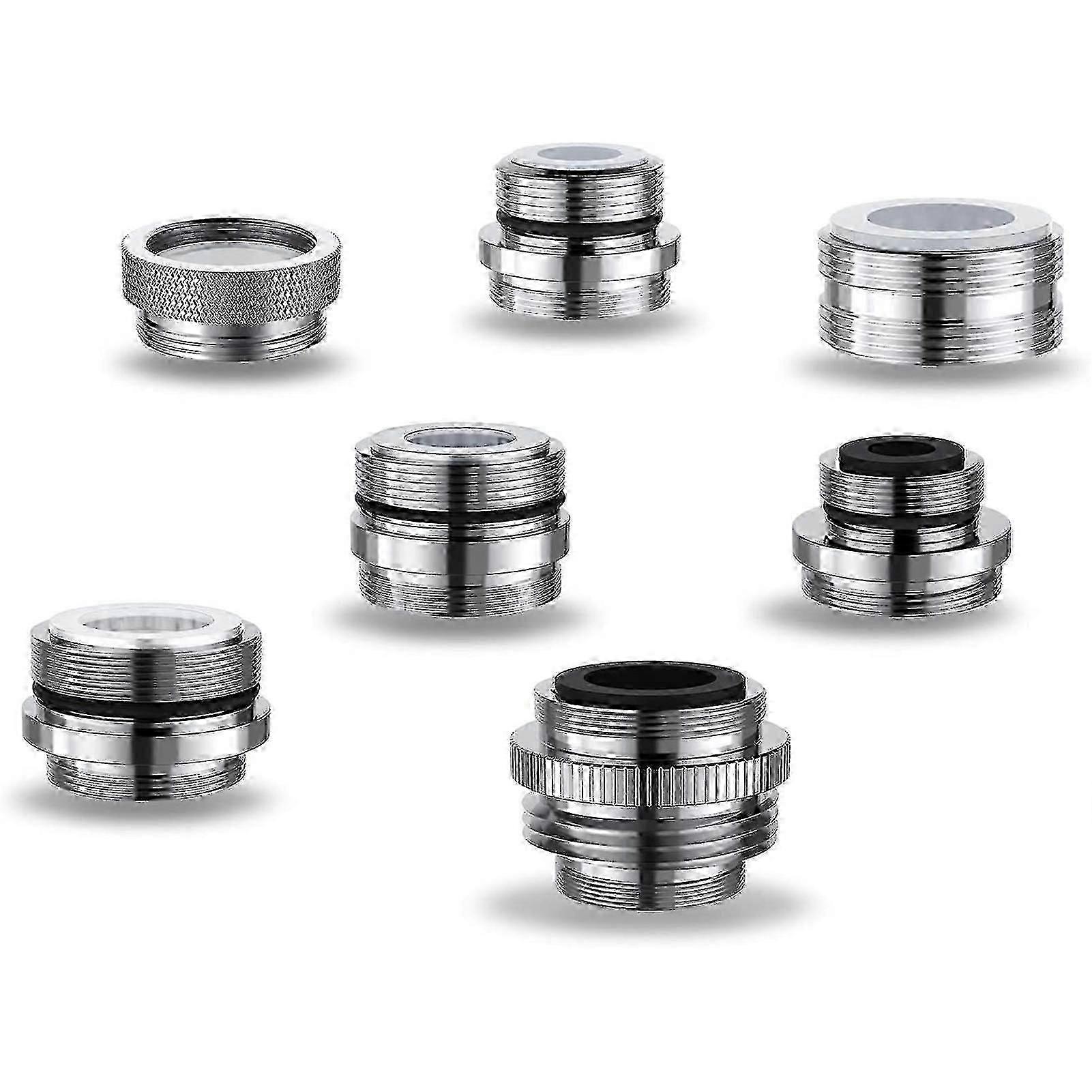 7Pcs Multiple Size Tap Hose Adapters Solid Brass Fit Removable Sink Aerators