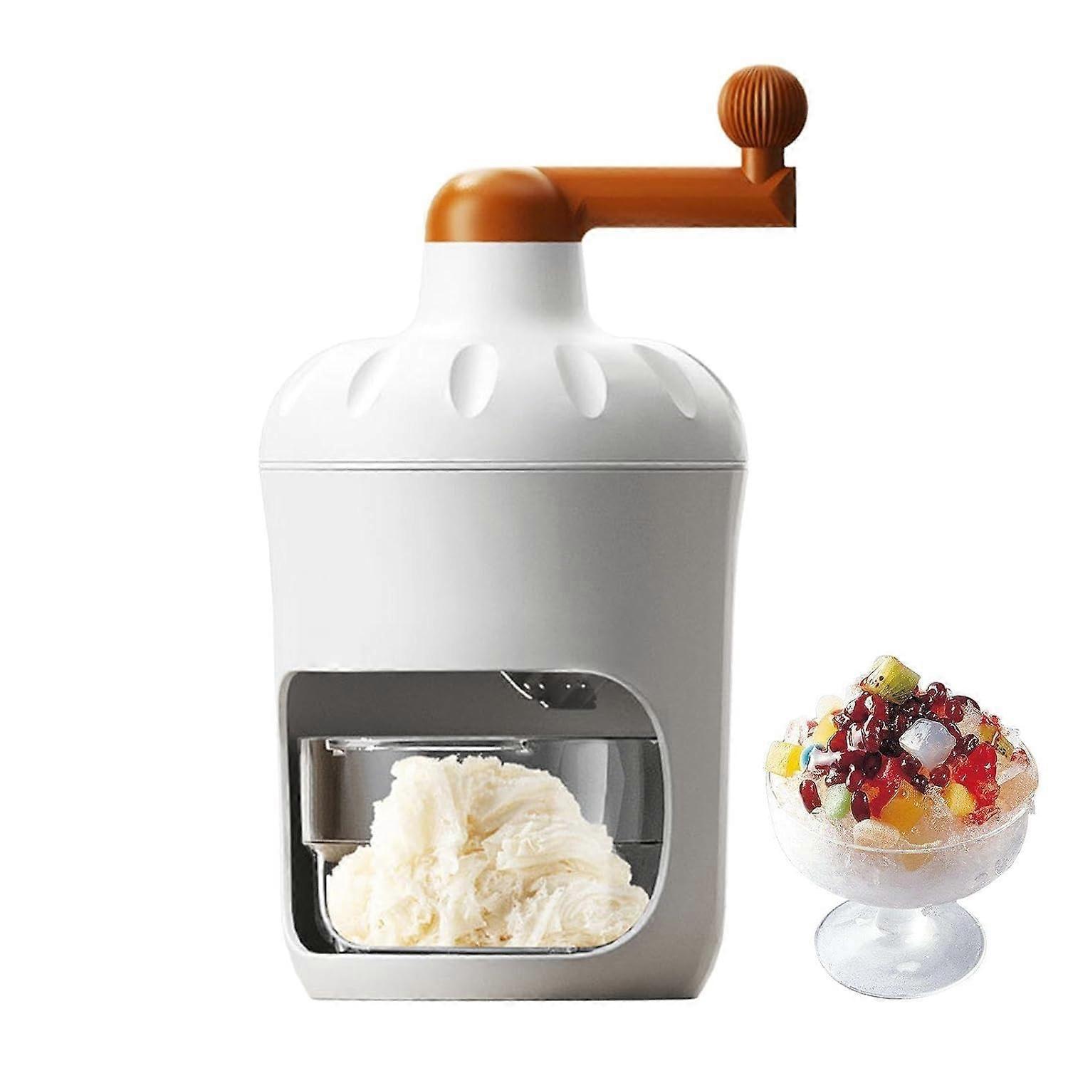 Ice Shaver Machine, Portable Manual Ice Crusher with Stainless Steel Blade Tray for Snow Cones and Cocktails at Home