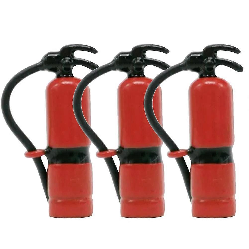 Fire Extinguisher Ornament Tiny Fire Extinguishers Red Mini Fire Extinguisher Desk Toy For DIY Lovers And Collectors 3.20X1.50X1.20CM 3Pcs