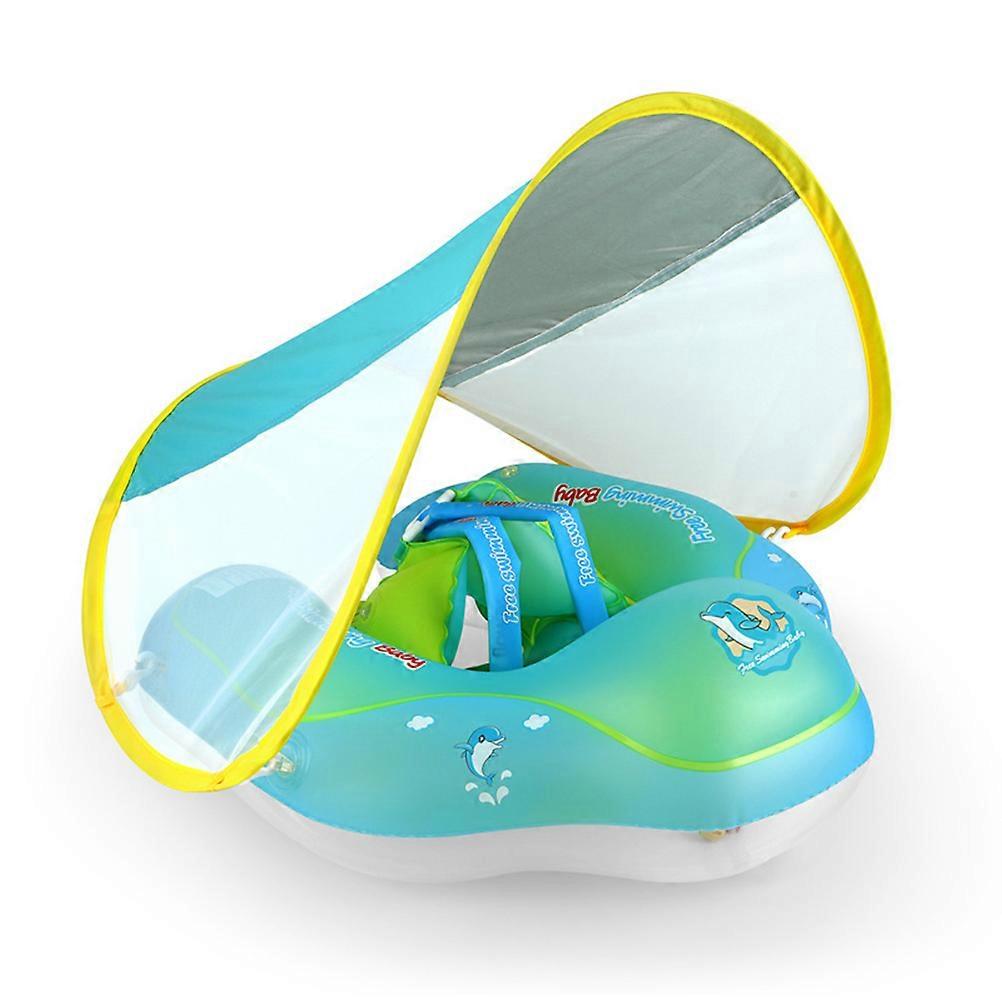 Baby Svømming Float med UPF50+ Sun Canopy Baby Floats for Pool No Flip Over Baby Pool Swmming Ring Float