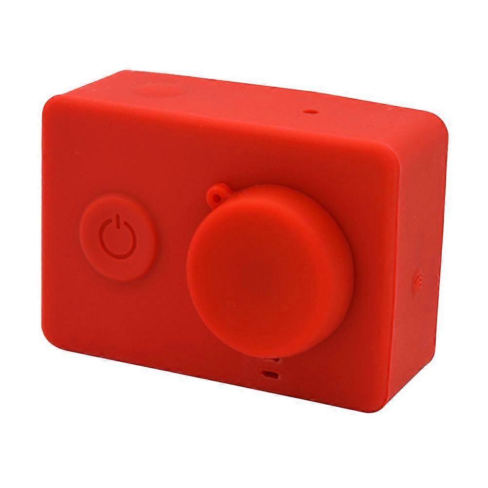 Durable Silicone Protective Case for 4K Camera with Extra Grip Red