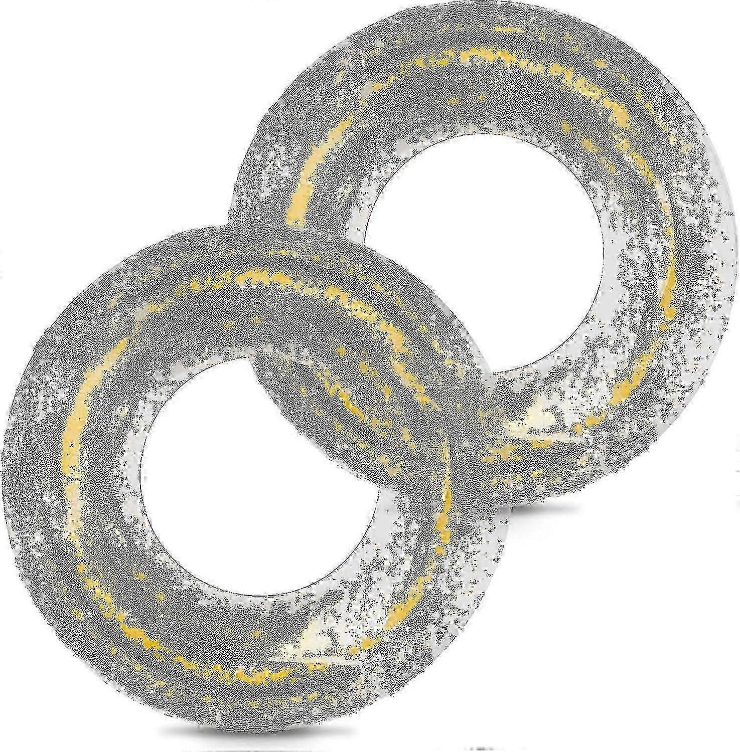 Sofistikert klar svømmering med glitrende regnbuedetaljer