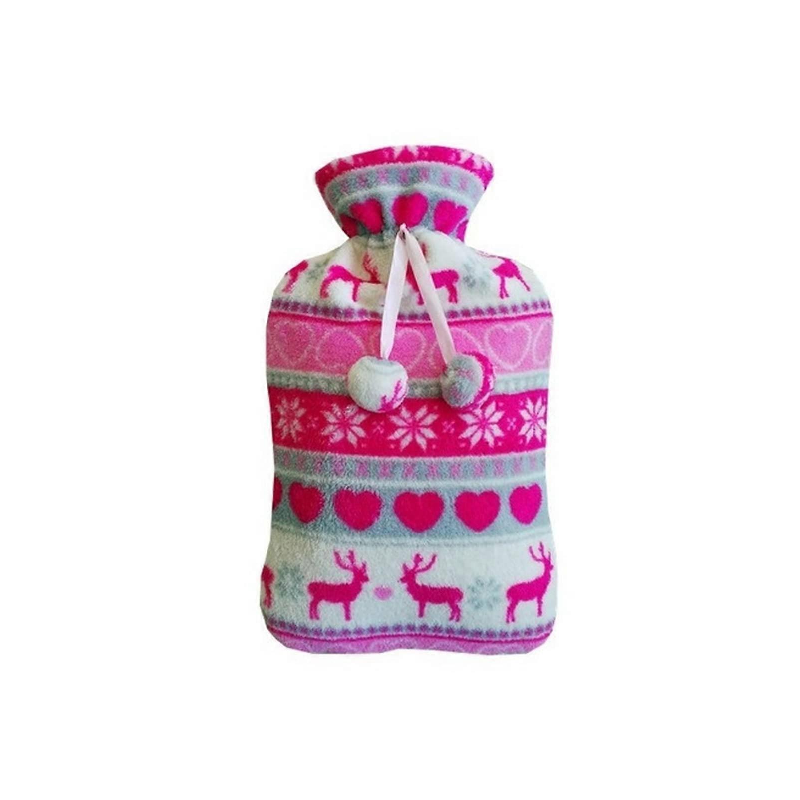 Hot Water Bottle 2000ml With Knitted, Washable Removable Cover, ColdProof, Large Heat Preservation, ExplosionProof Safe