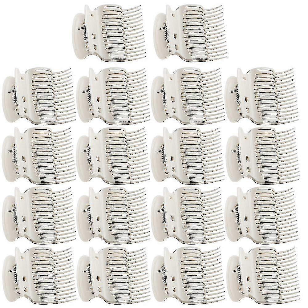 18 Pieces Hot Roller Clips(white)-hao hwy
