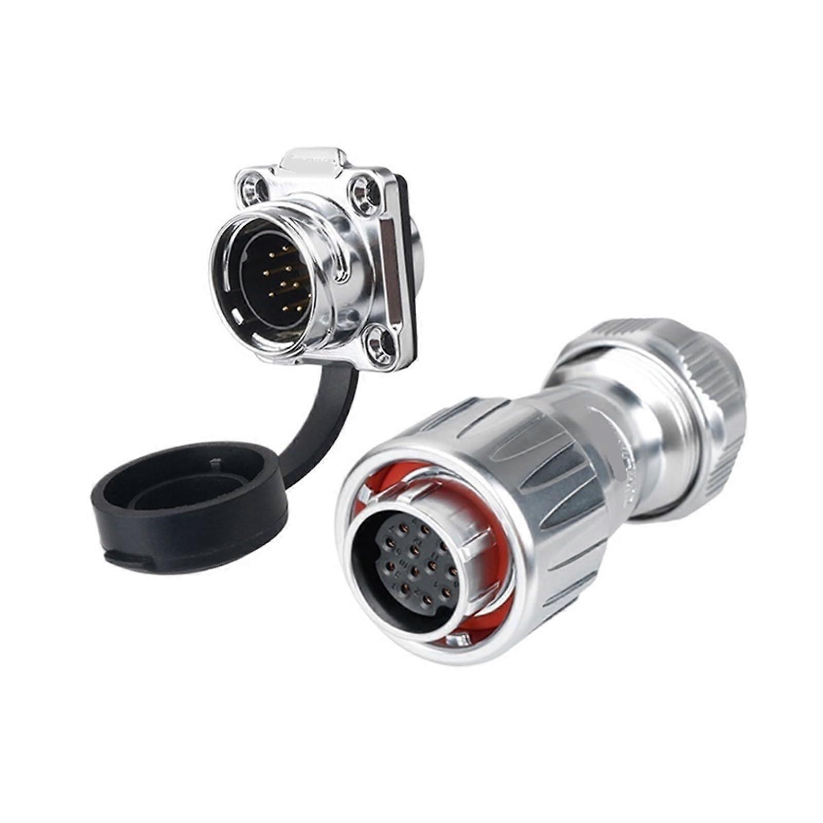 DZ20 Aviation Connector 4-Hole Plastic-Covered Reverse Install 214-Pin Plug (12-Core) Compatible With DZ20
