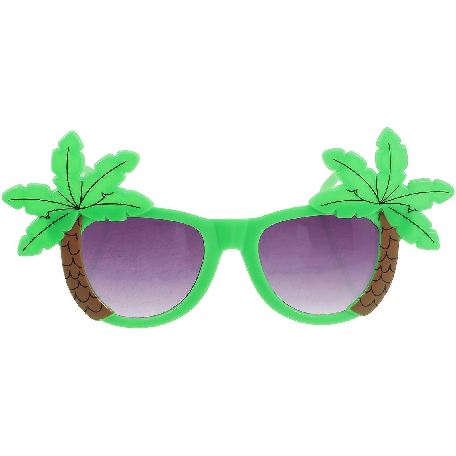 Green Plastic Party Sunglasses for Photo Props and Decorative Use at Tropical Luau Parties 1 Pair
