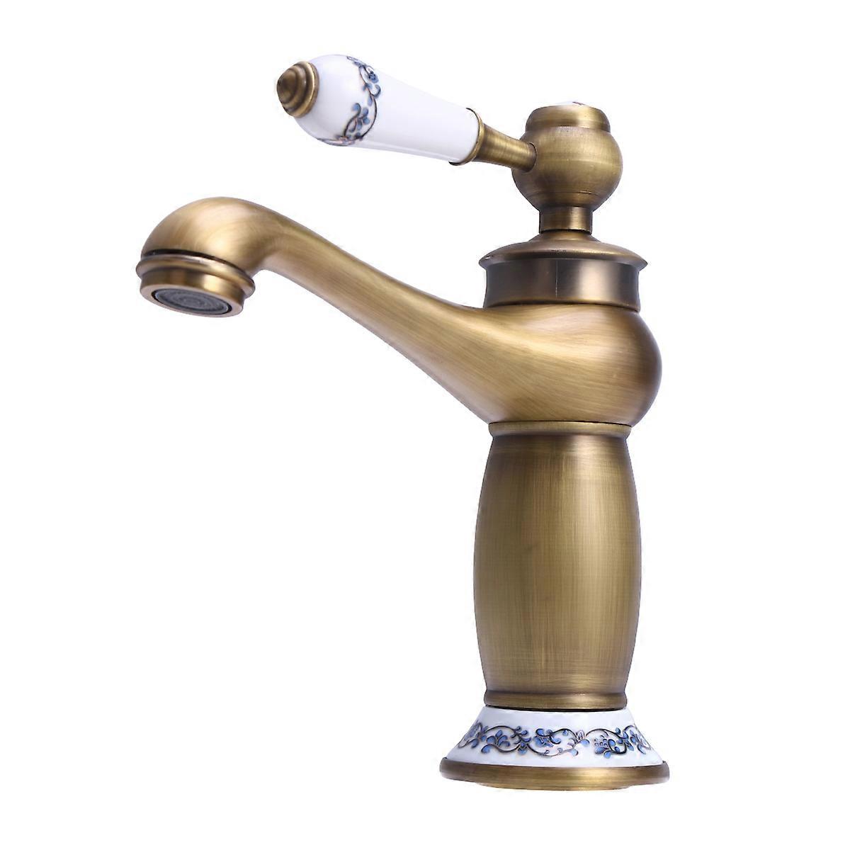 Durable European Antique Kitchen Faucet Single Handle Design For Daily Use In Bathroom With Water Control 1Set