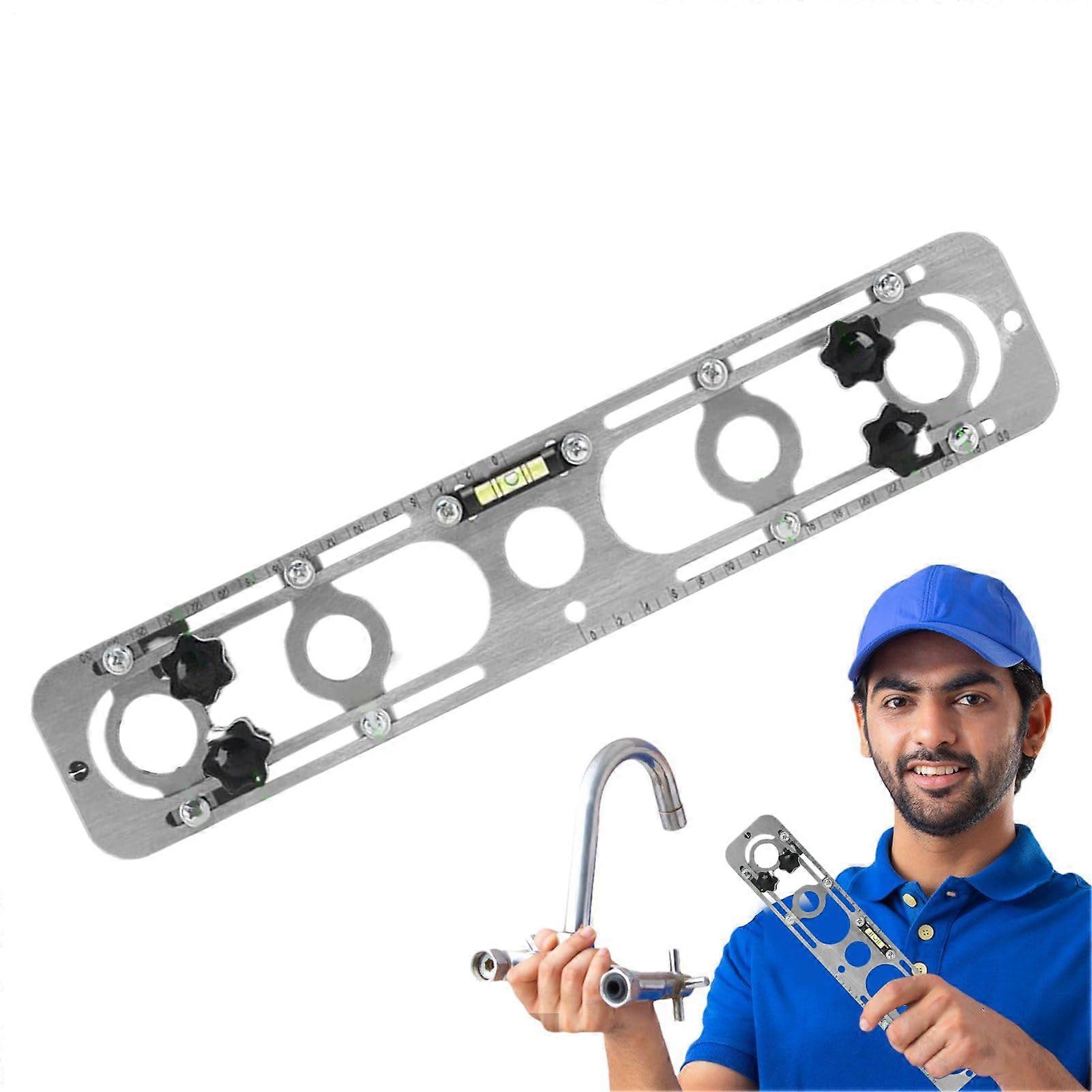 Water Level Indicator for Hot and Cold Water Hoses - Adjustable Shower Faucet Repair Tool with Pipe Leveling Bracket