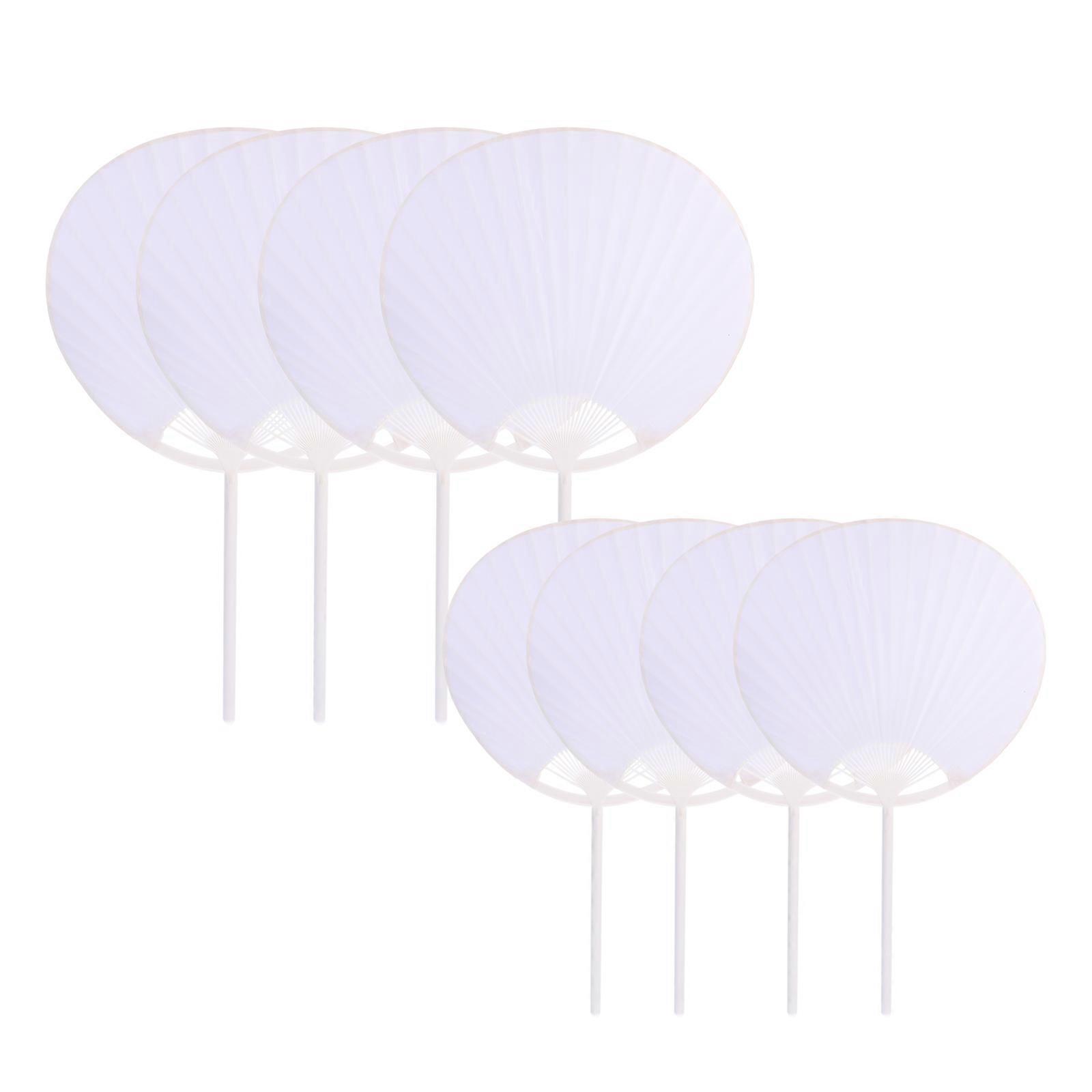 8pcs DIY Blank Painting Hand Fans – Creative Art Supplies for Graffiti Projects, Imagination & Coordination Development