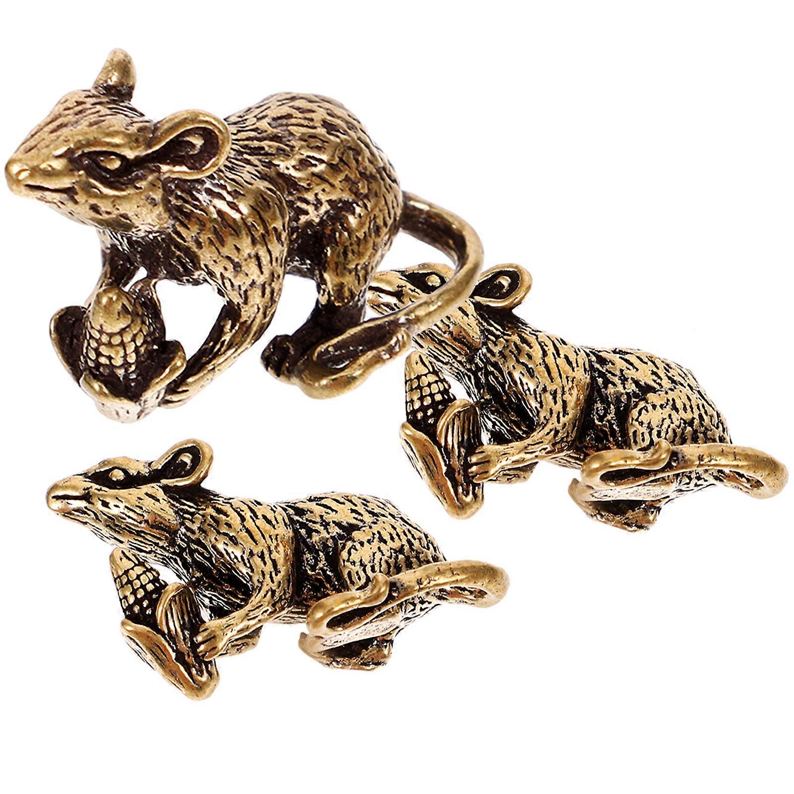 Golden Brass Mouse Pendant for Decoration Firm and Durable to Use Portable and Lightweight