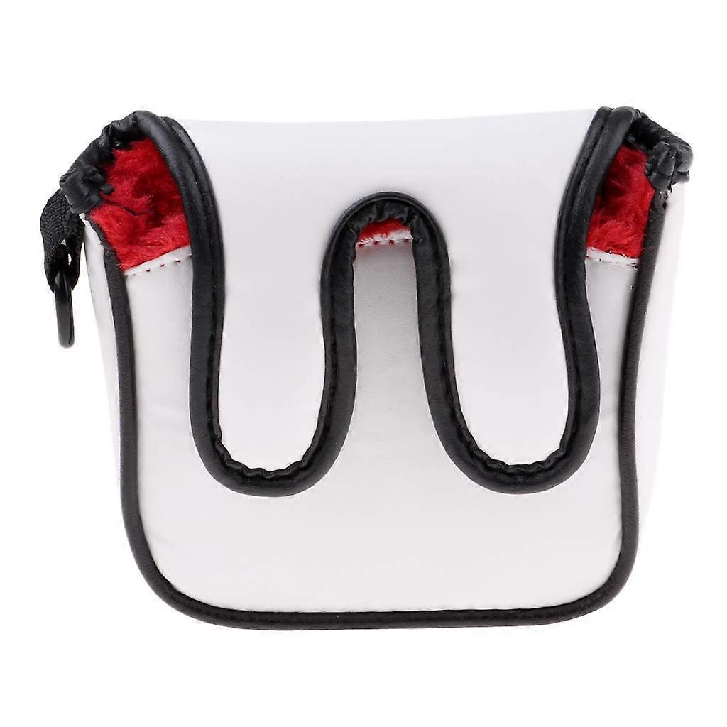 PU Leather Headcover Putter Cover For Mallet Putters Red