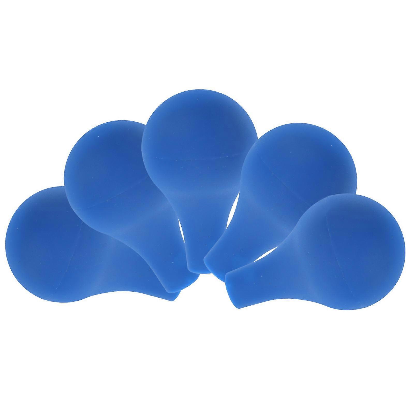 Graduated Dropper Cap 5Pcs Blue Silicone Pipette Bulb For Medical Professionals Liquid Transfer