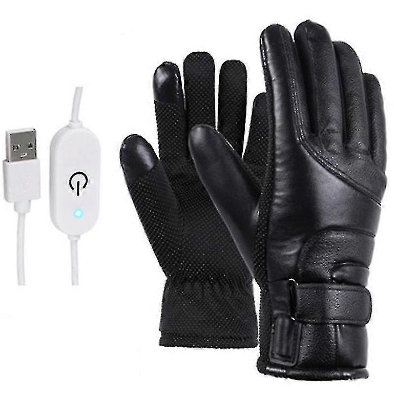 Motorcycle Electric Heated Gloves Touch Screen Winter Warm Waterproof Windproof