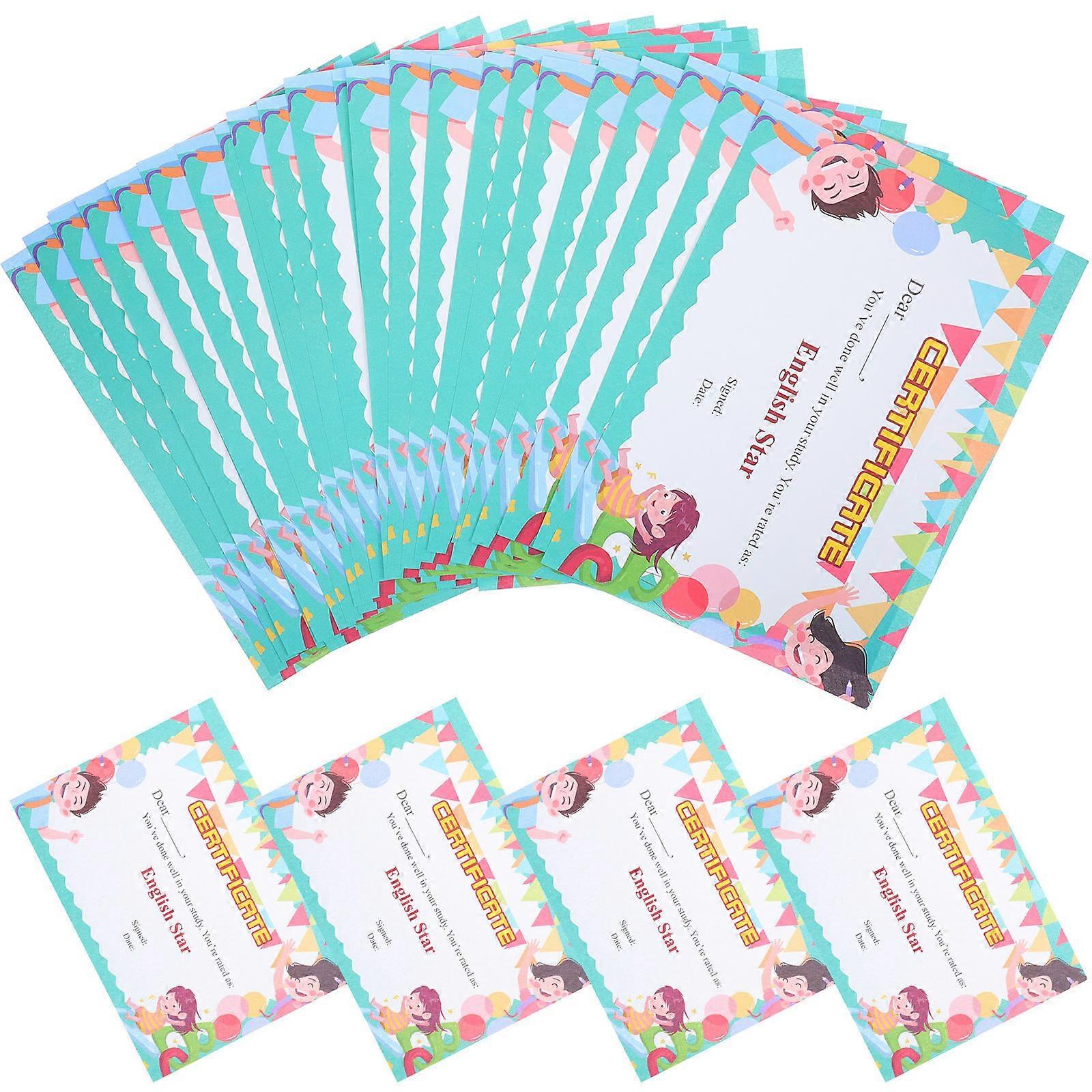 Award Certificates For Kids 50Pcs Assorted Color Recognition Awards For Graduation And Classroom Events A4 Size Design