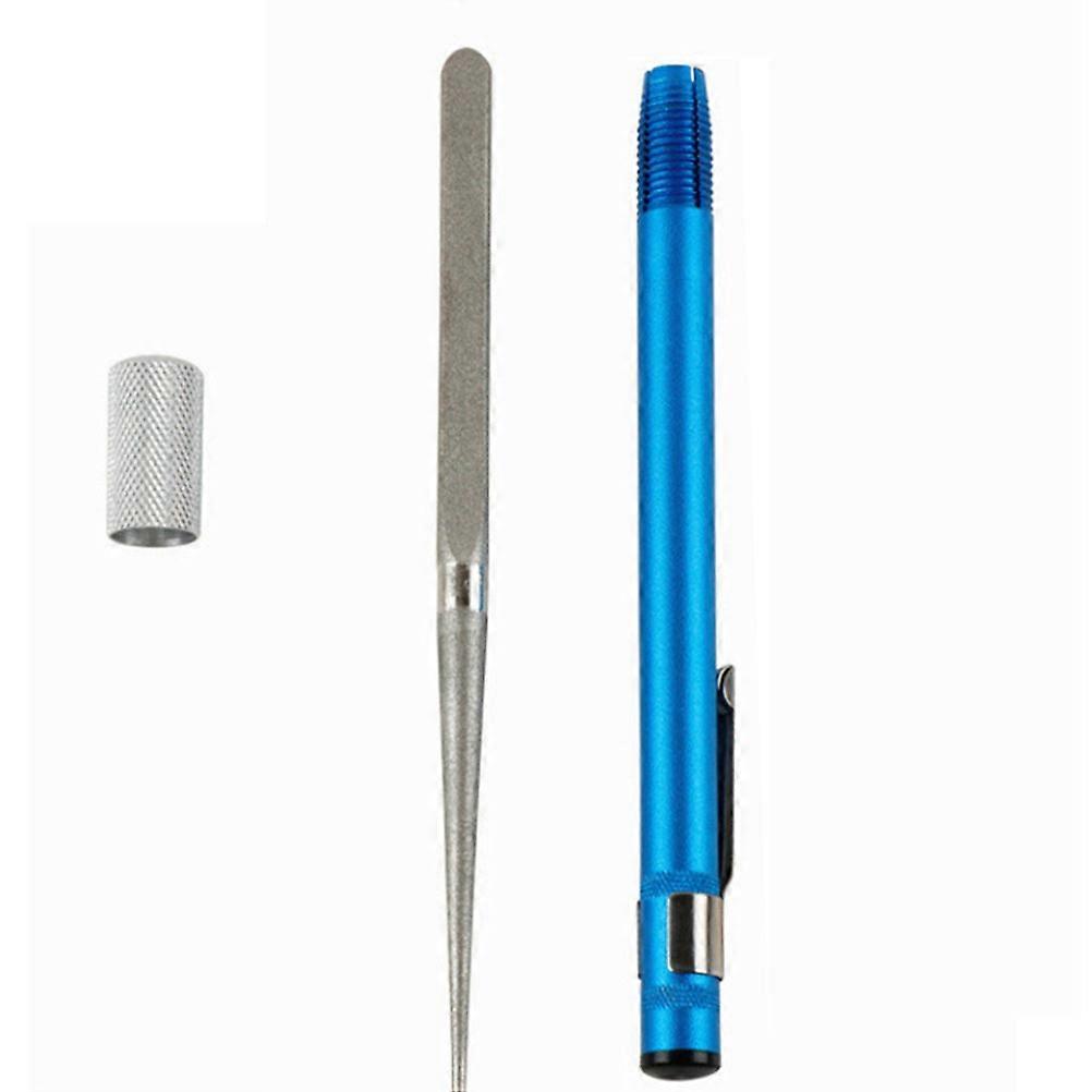 Ferramenta de Afiar Haste de Diamante Com Forma de Caneta Para Ferramentas Externas 1Set Azul