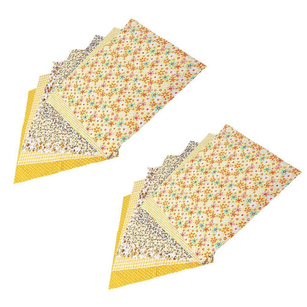 Quilt Fabric 14Pcs Handmade Fabric Manual DIY Patchwork Cloth Supplies For Craft Projects 25x25cm Square Plain Design