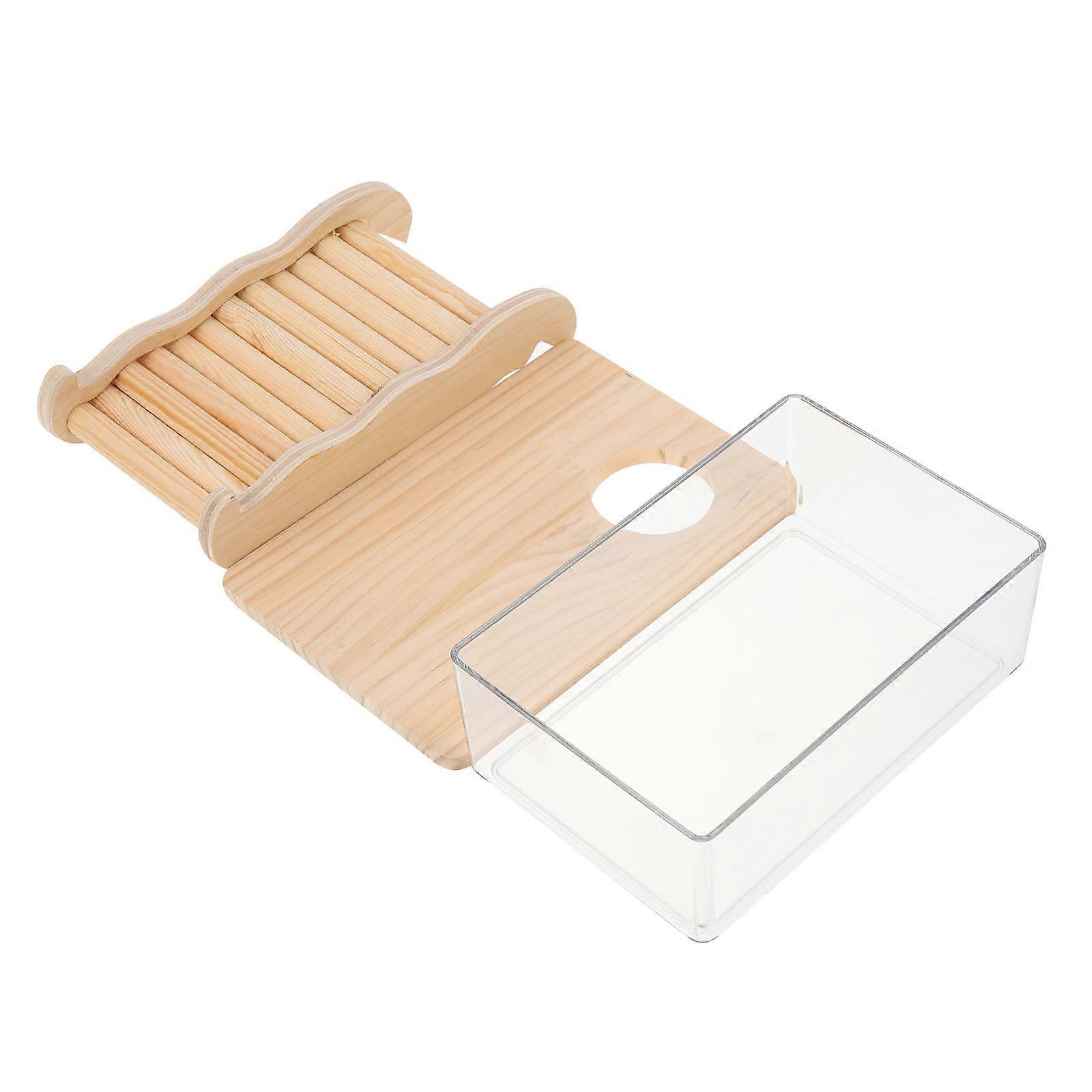 Transparent Hamster Shower Basin Designed For Home Use And Pet Care With Easy To Clean Features 1 Set