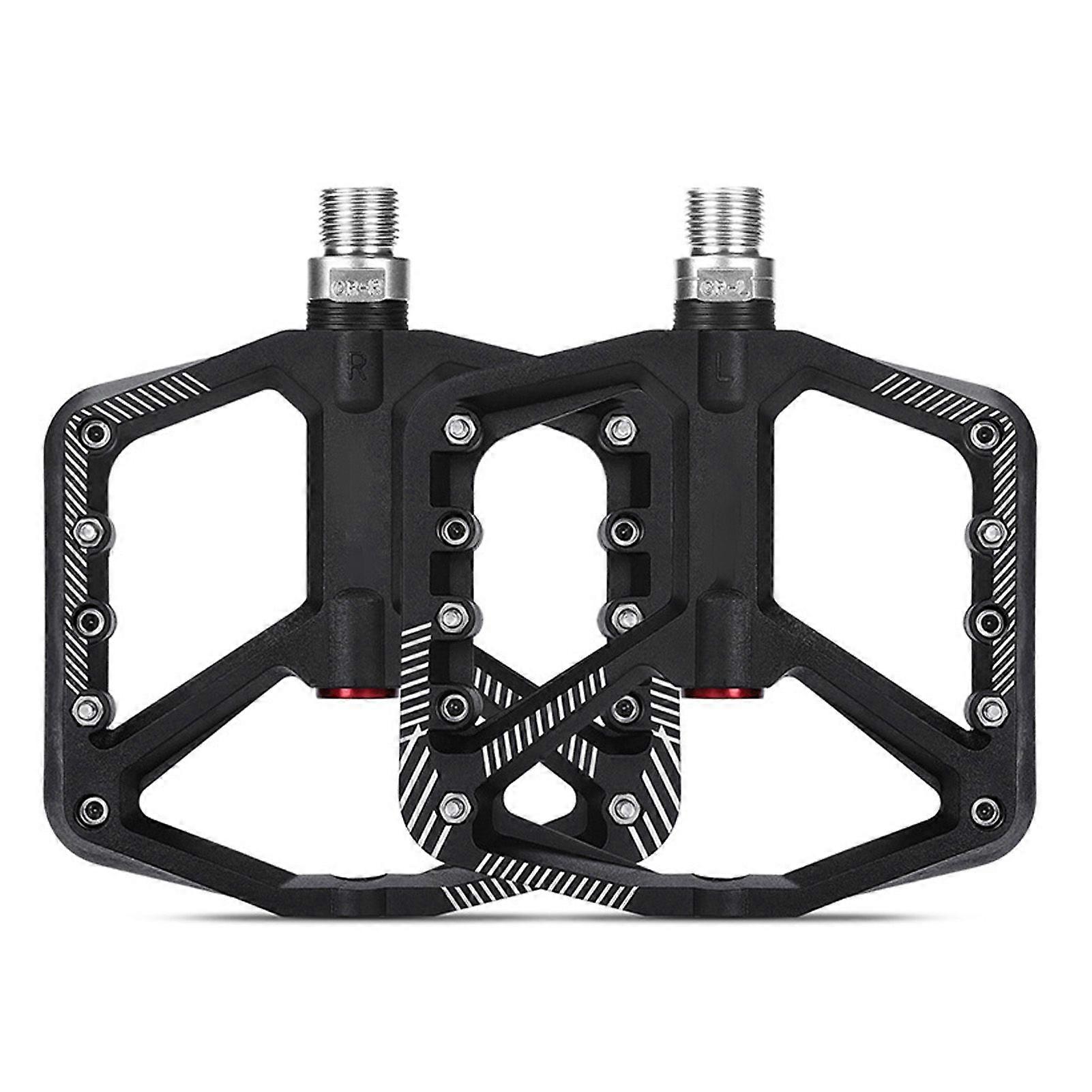 universal threaded bike pedals 2pcs nylon wide platform