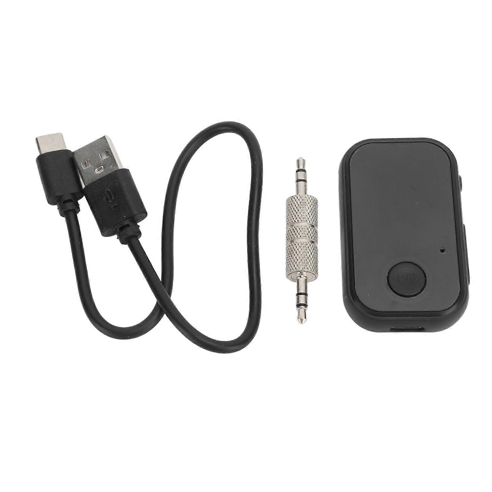 3.5mm Wireless Adapter with Microphone Compatible with Car Stereo