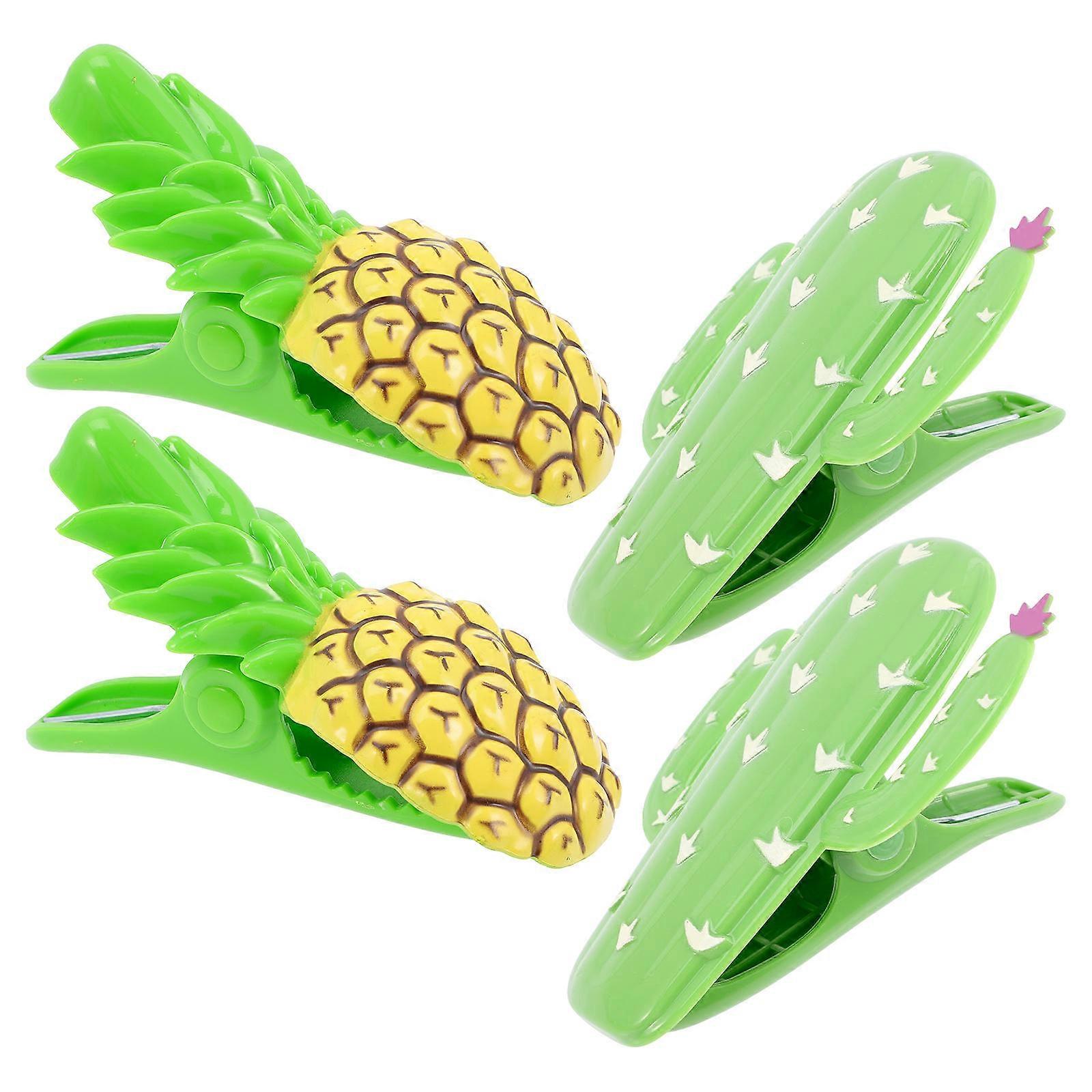 Large Clips Clamps 4Pcs Decorative Towel Clip Cactus Shape Ideal For Stroller Use Strong Towel Holder