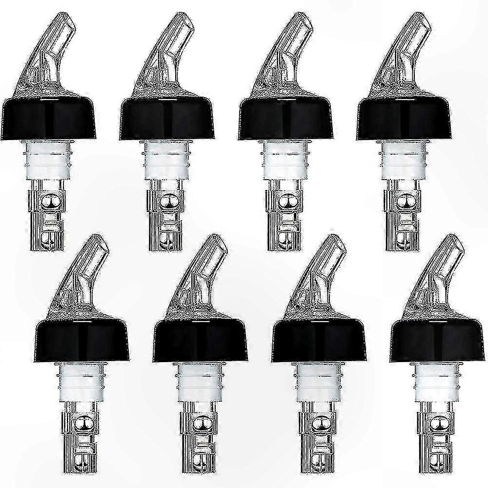 8 Pieces Automatic Measured Bottle Pourer, Spout Bottle Pourer With Tail And Collar, Liquor Bottle