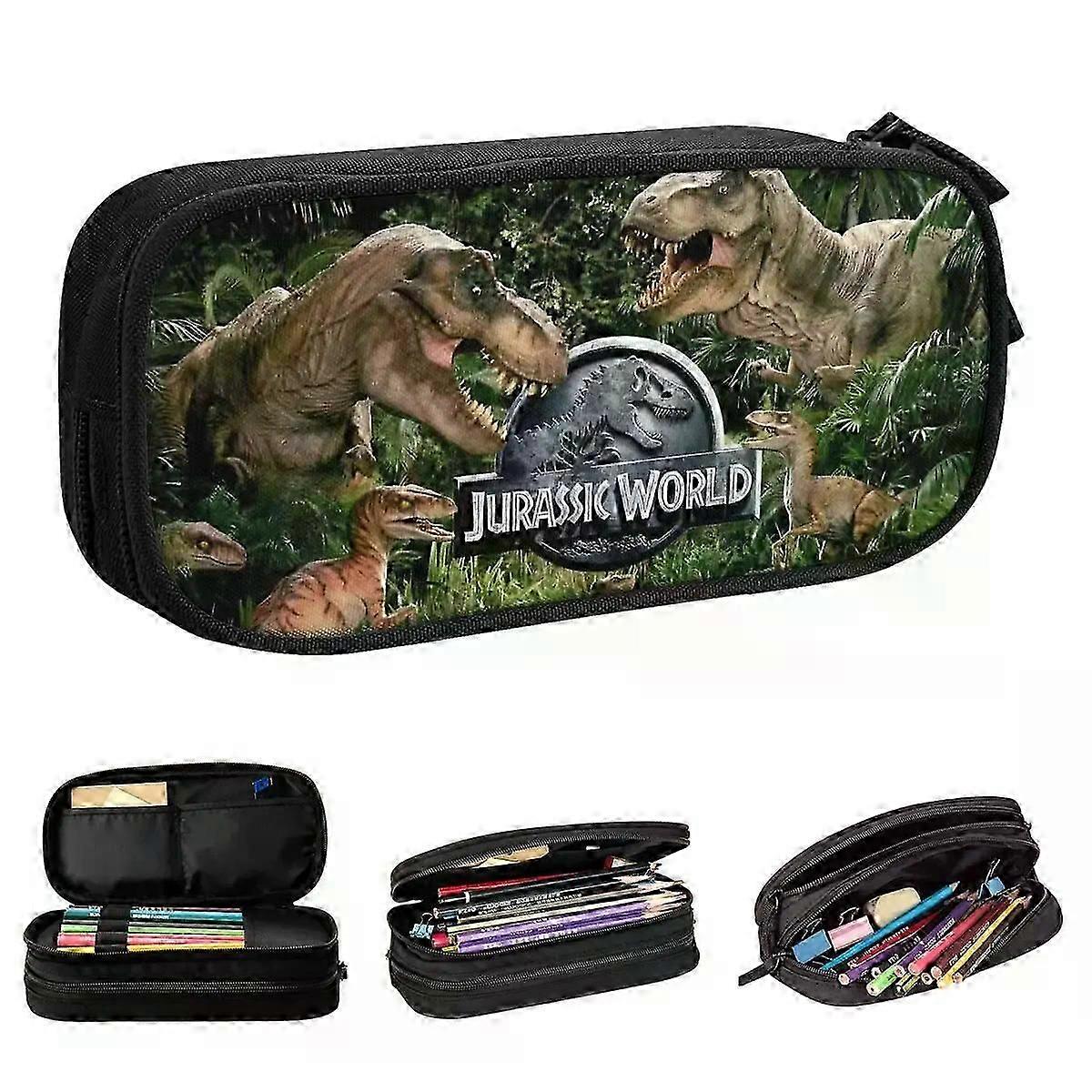 Dinosaur Themed Pencil Box - Jurassic Park Inspired Stationery for Children and Students