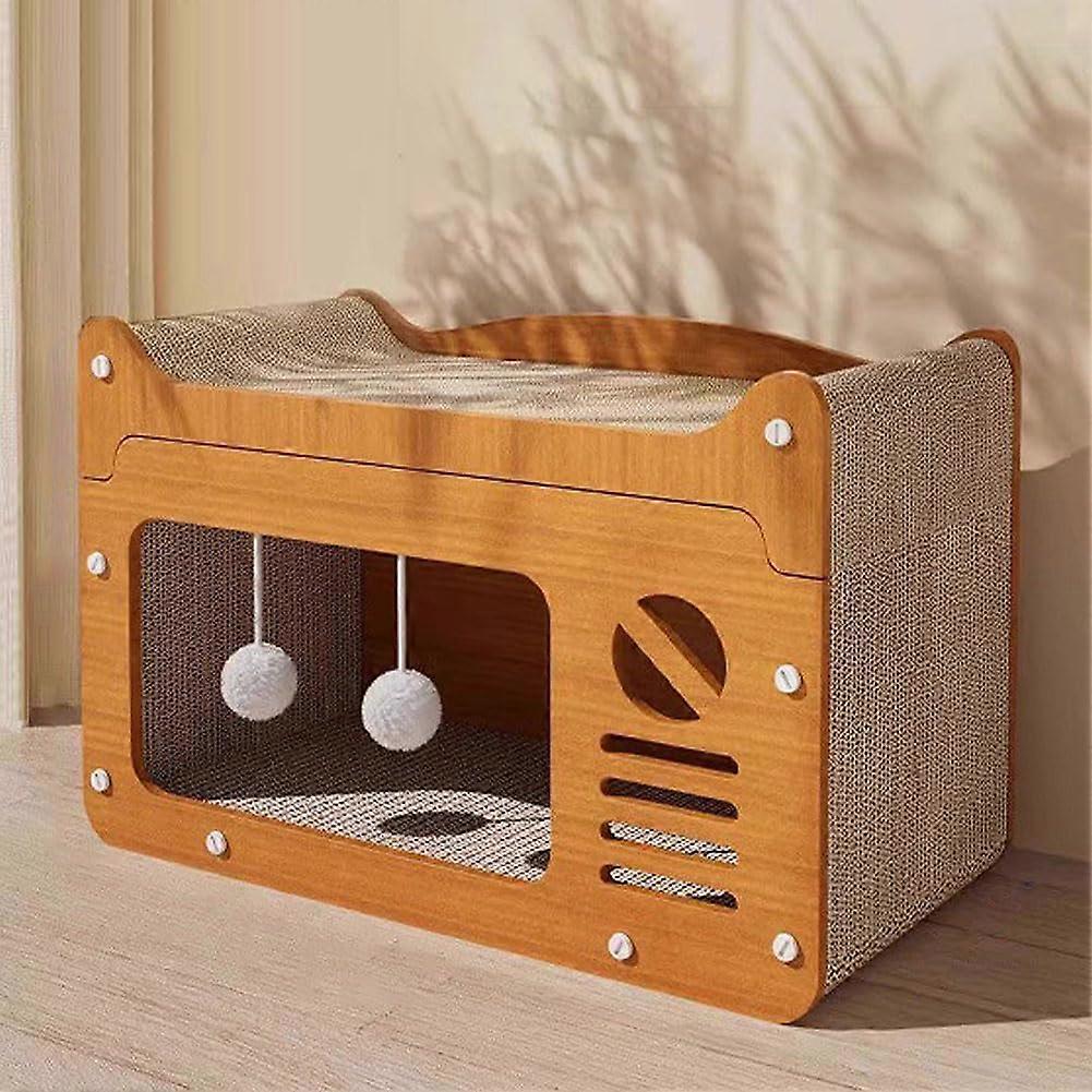 Scratching Board for Cats, Durable and Stable, Large Cat Scratching Board Bed (56*32*34cm)