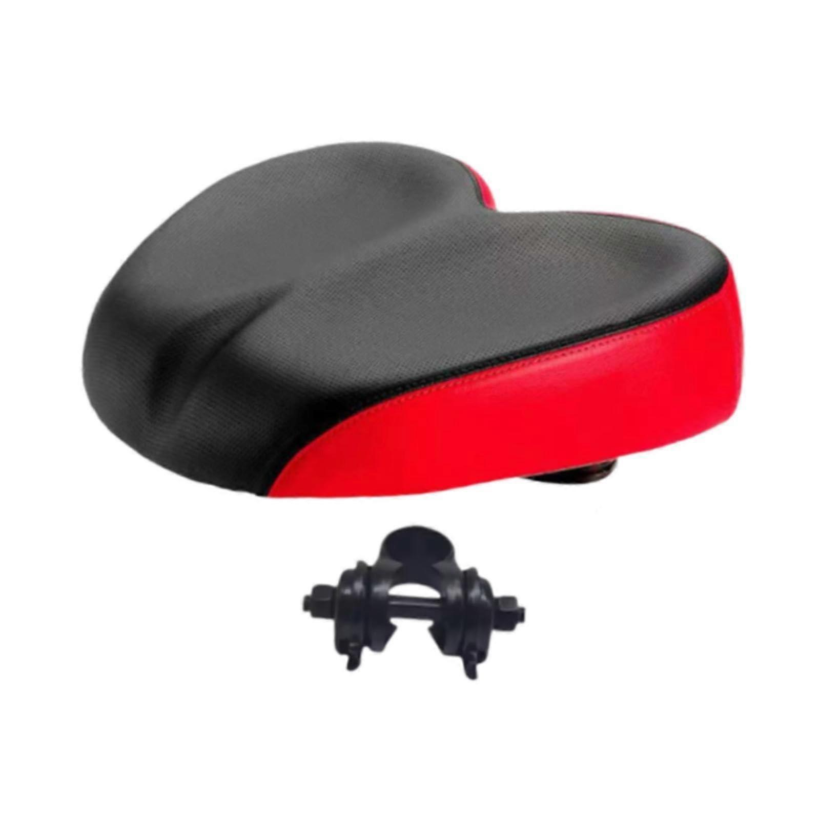 Saddle with Holder, Wide Cushion for Leisure And Camping red
