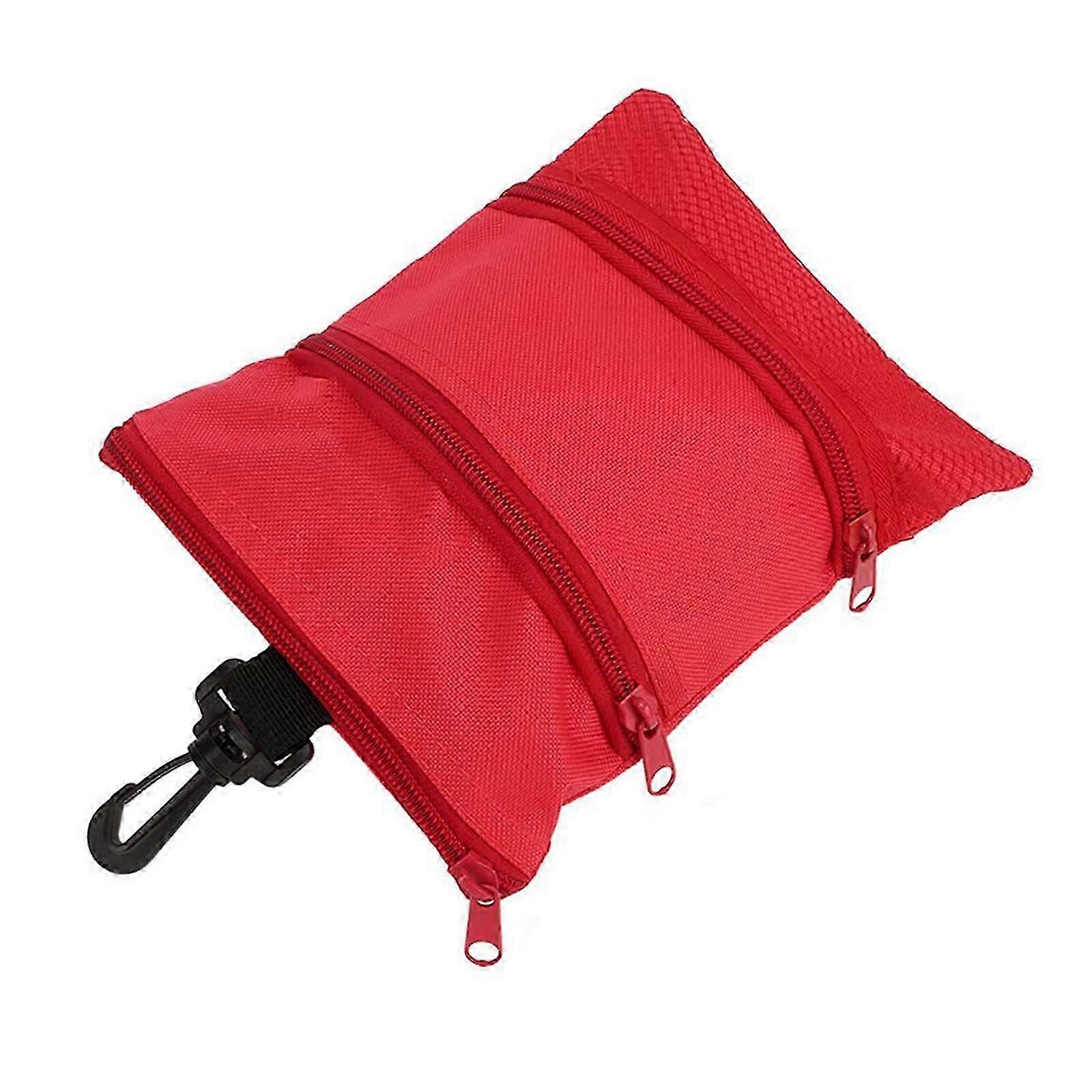 Golf Valuables Holder Multipurpose Lightweight 3 Zippered Pockets Portable