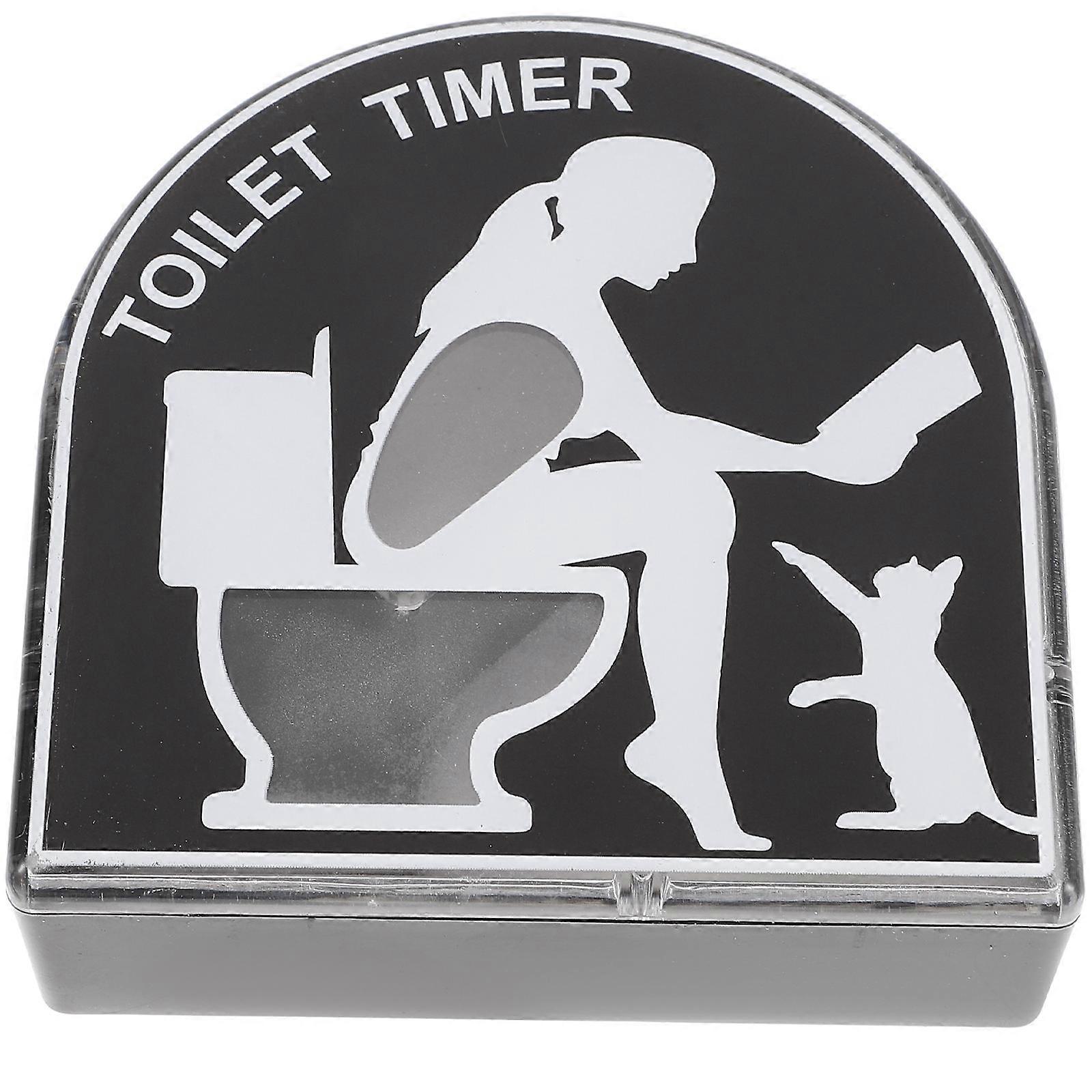 Bathroom Use Sand Timer Decorative 5 Minute Timer Black 1Pcs