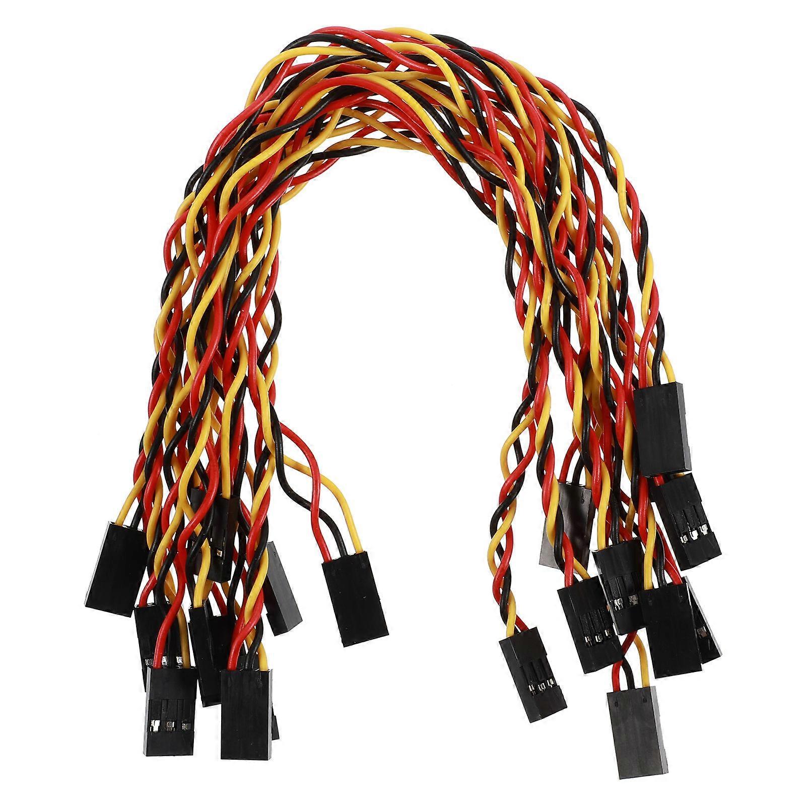 Female to Female Rainbow Jumper Wires Ribbon Cable 10pcs Set for DIY PCB Projects Electronics Repair Connections