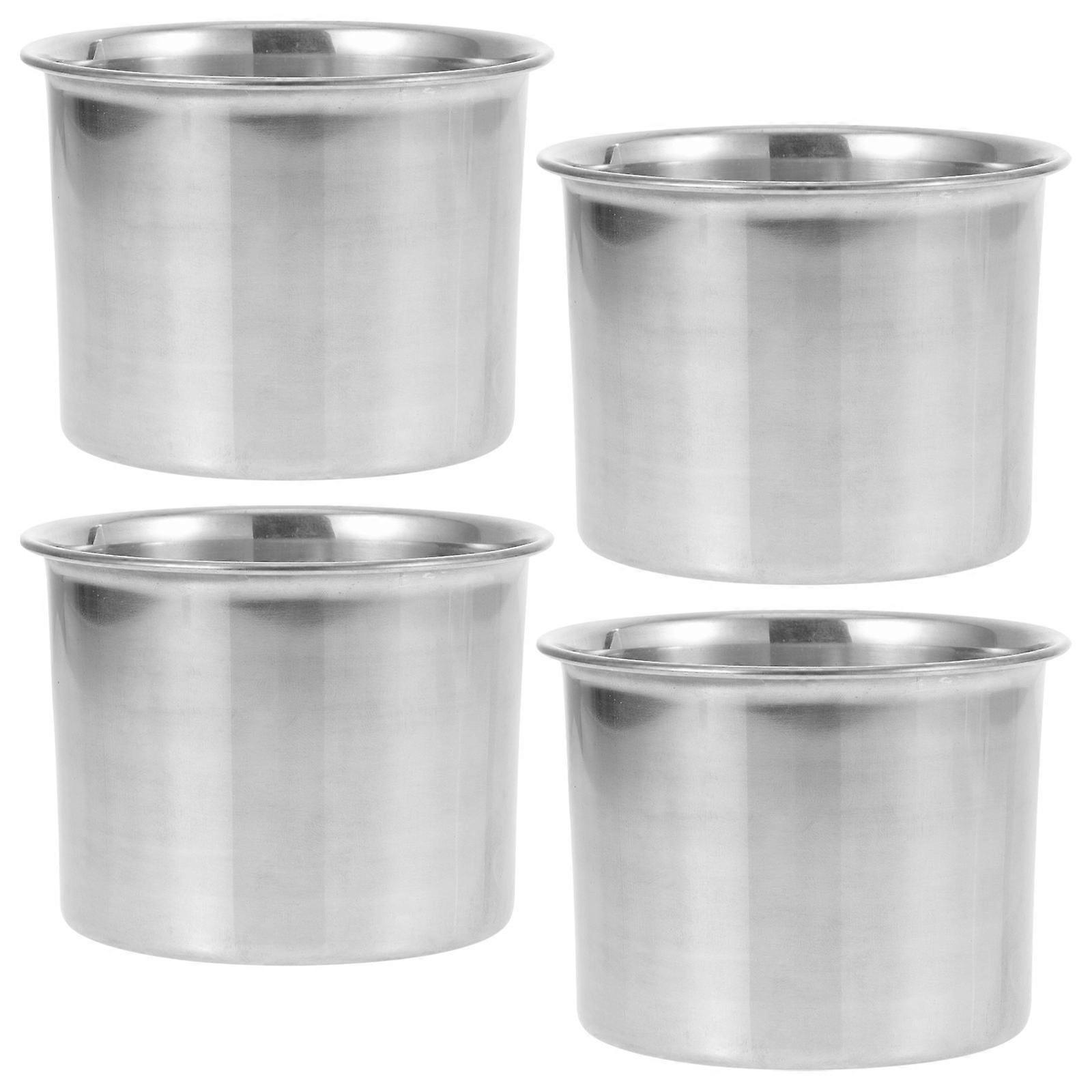 Large Capacity Seasoning Storage Jar For Campers 10X10Cm Silver Round Organization 4Pcs
