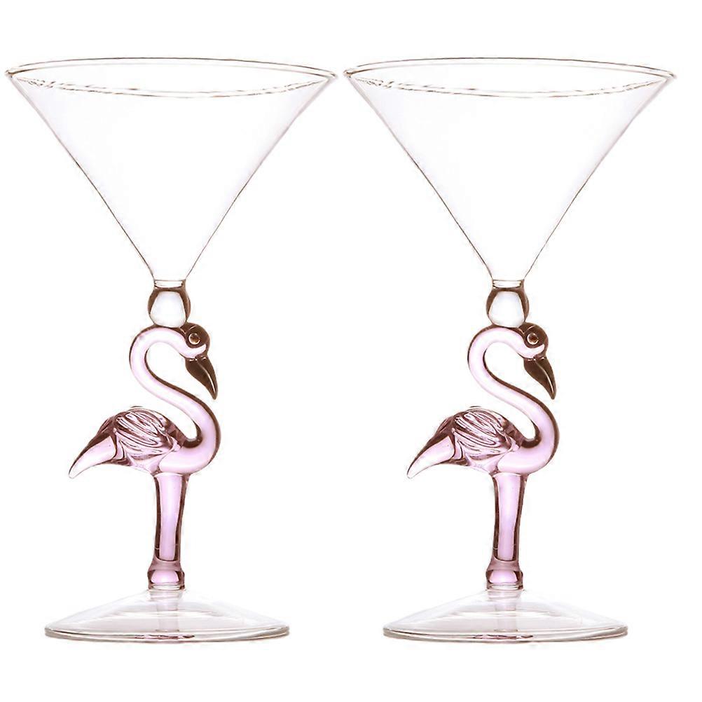 Stylish Flamingo Cocktail Glasses Wine Cups for Parties, Weddings & Celebrations Elegant, Comfortable & Easy to Clean Dinnerware Set