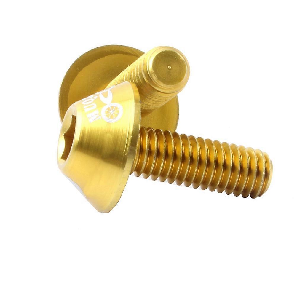 4pcs Cycling Brake Screw Aluminum Alloy For Bicycle Suitable For Cyclists Golden