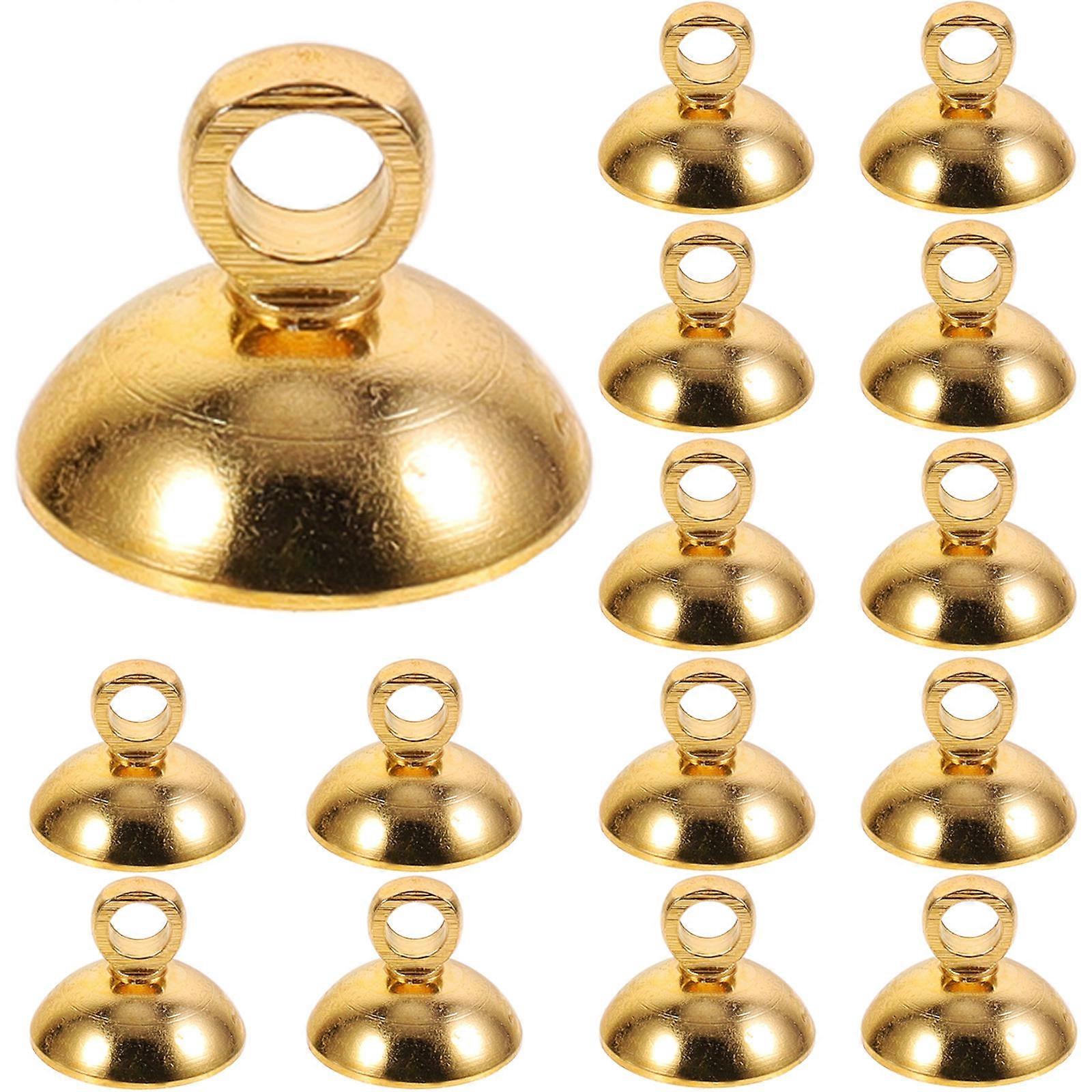 15Pcs Craft Bails Caps Beads Eye Pins Connecting Bail Pins Jewelry Bails Caps for Glass Ball