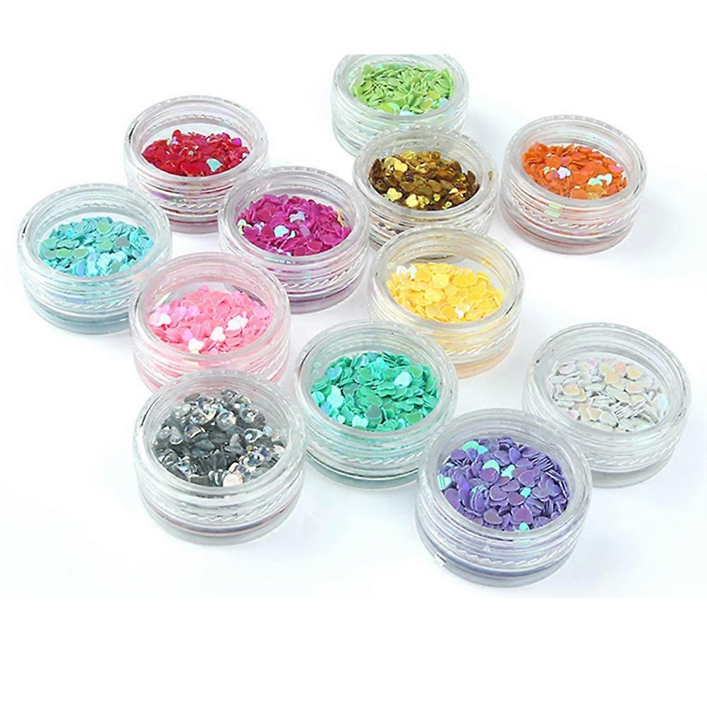 DIY Nail Art Glitter Shaped Shiny Nail Sequin Glitter 50g (Pink)
