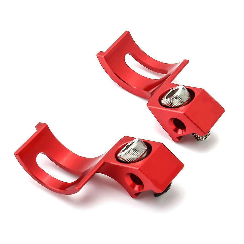 Bike Brake Handle Connector 2Pcs Front Derailleur Integrated Clamp Rings Bike Accessory Red Aluminum Alloy For Cycling