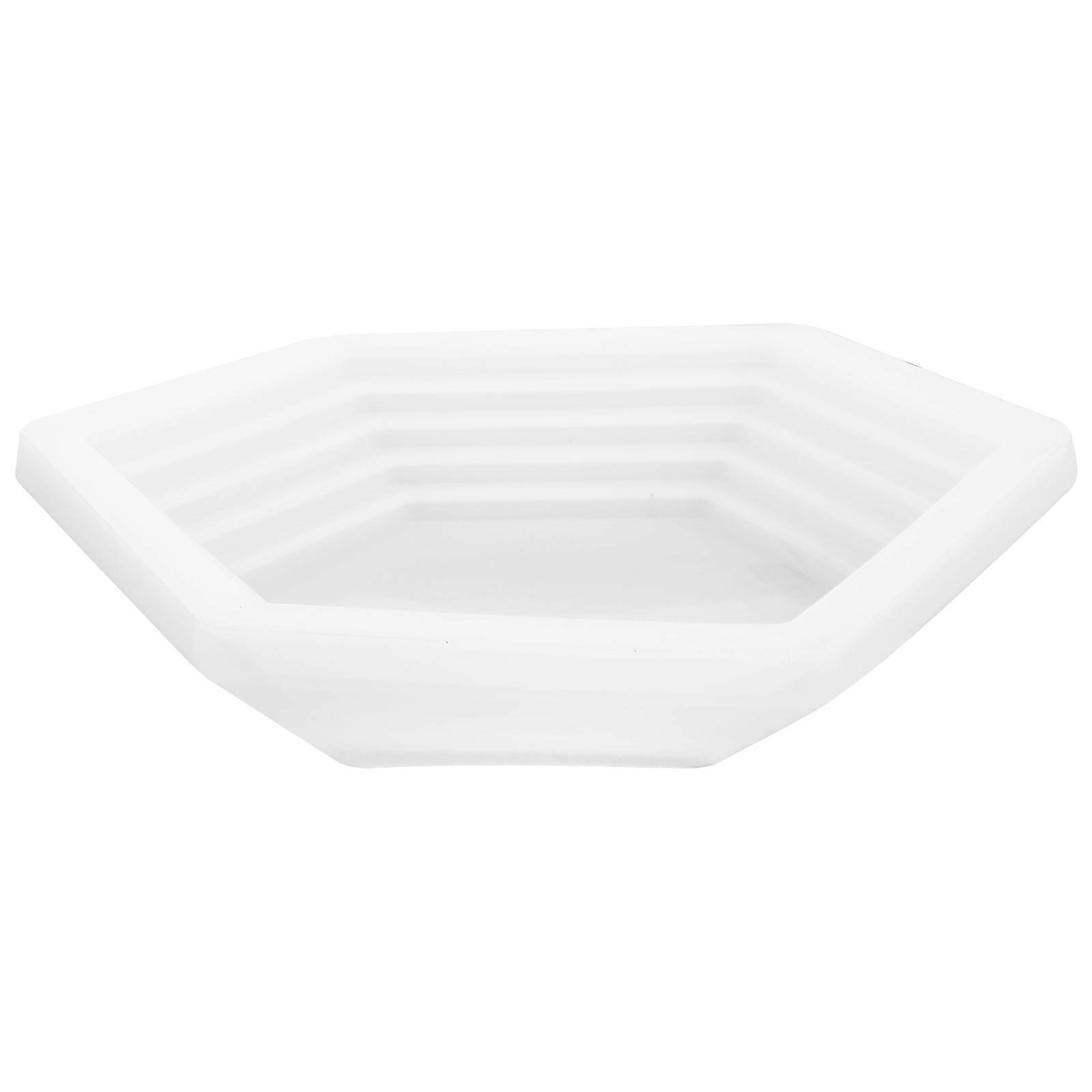 White Silicone Hexagonal Tray Mold for Home Use Simple and Durable Storage Tray Craft