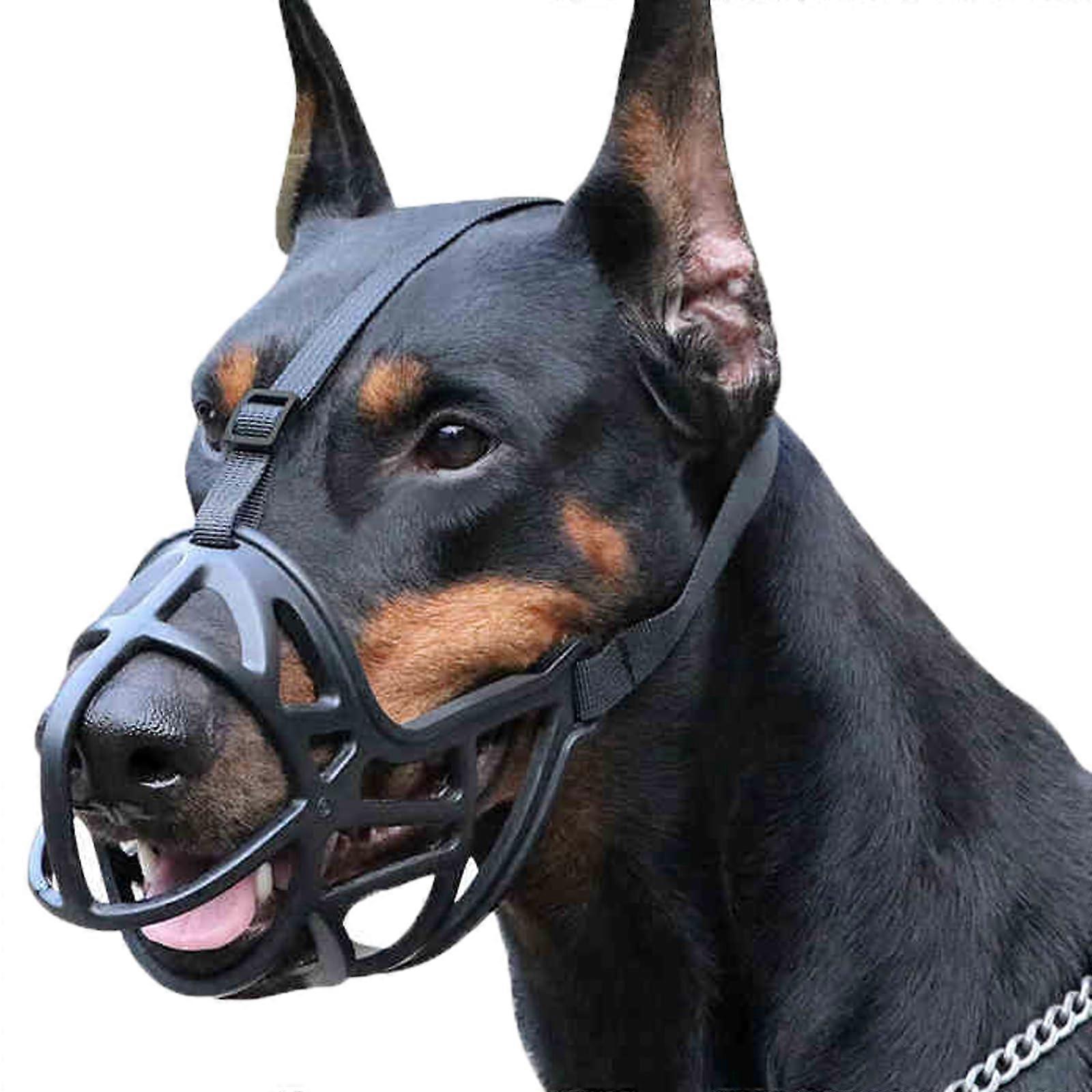 Muzzle for small, medium, large dogs, sturdy, for outdoor or home use, black M.
