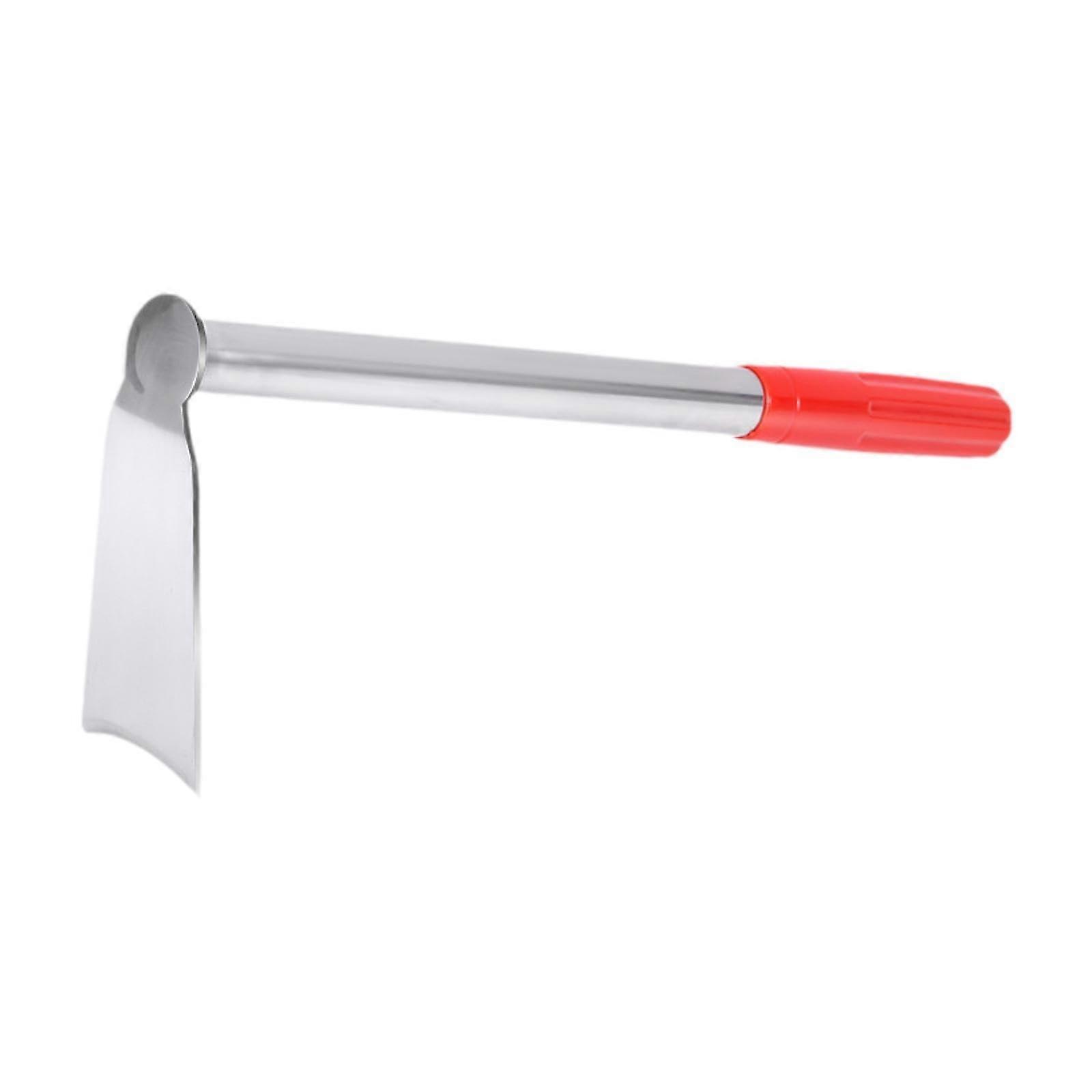 Garden Hoe Hand Tool - Lightweight Robust Multifunctional Manual Cultivator for Transplanting Loose Soil, Silver Finish